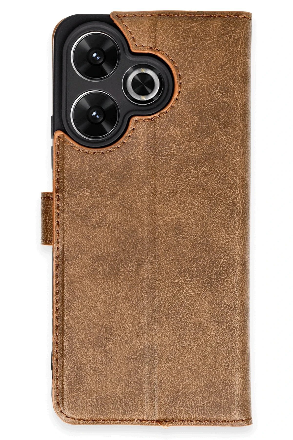 Northcity Xiaomi Redmi 13 4G Kılıf Trend S Plus Kapaklı Kılıf - Taba-(5796)