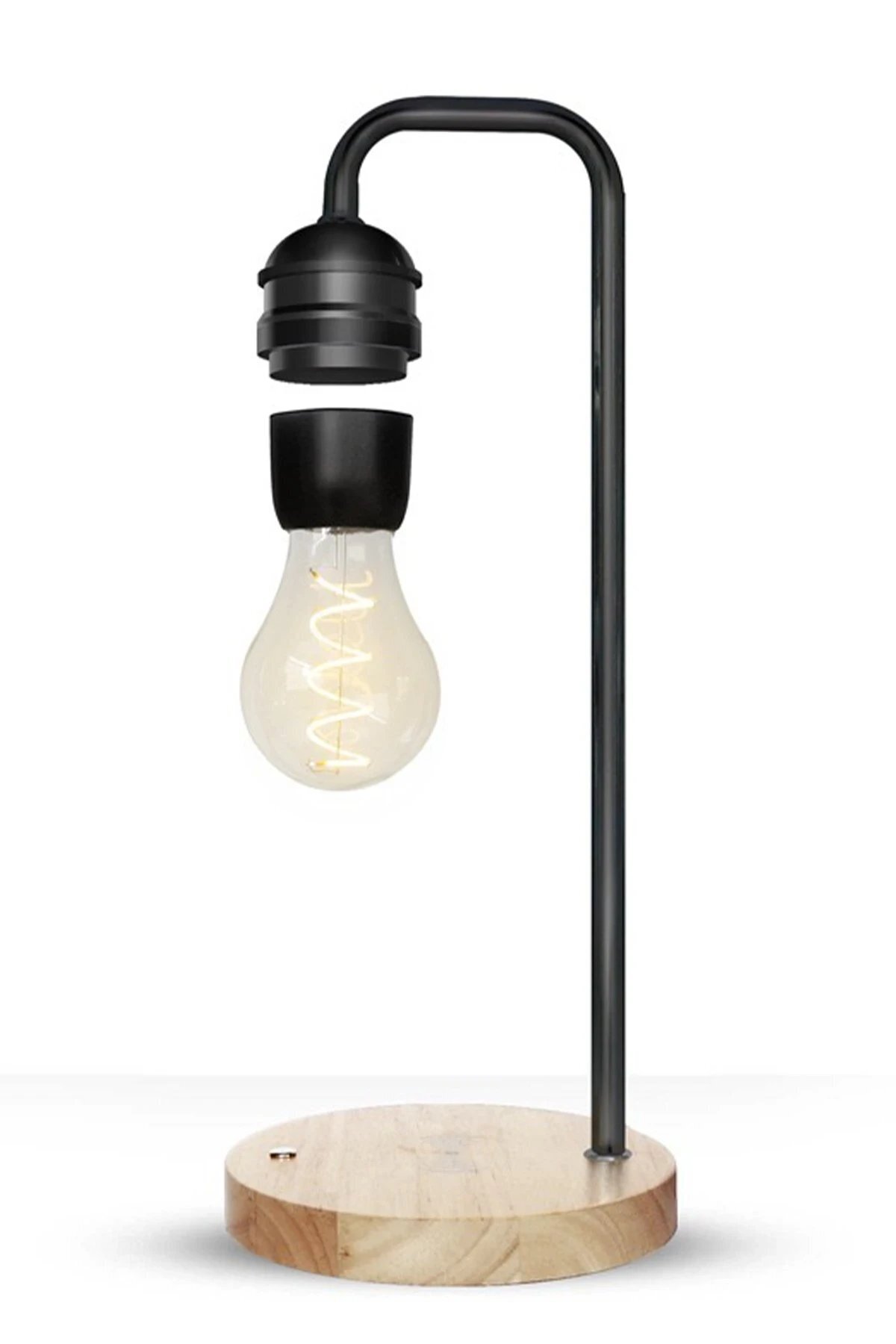 SHC42000 Xf01 Ampul Görünümlü Kablosuz Şarj Özellikli Gece Lambası - Siyah-(5796)