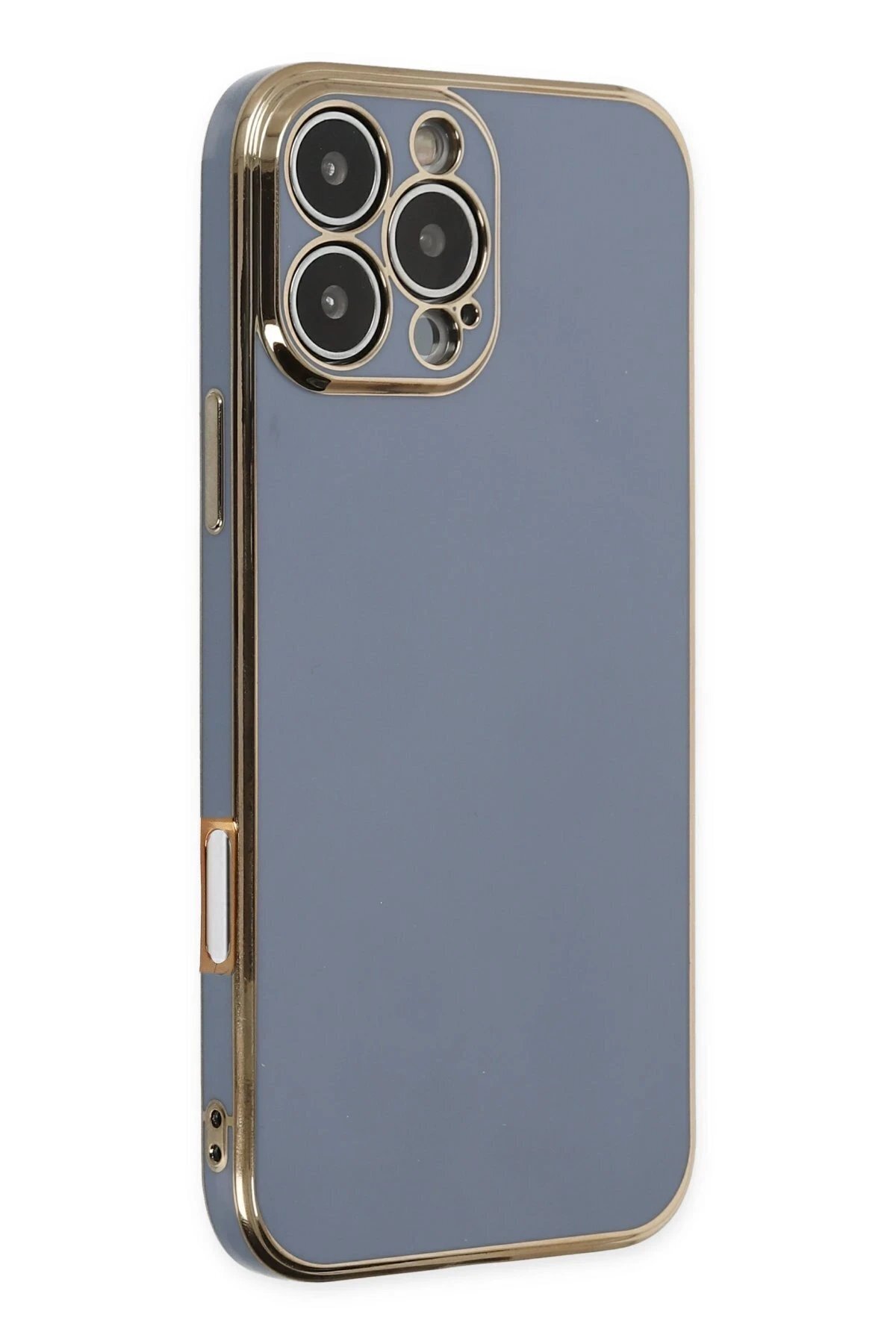 Northcity iPhone 16 Pro Max Kılıf Volet Silikon - Mavi-(5796)