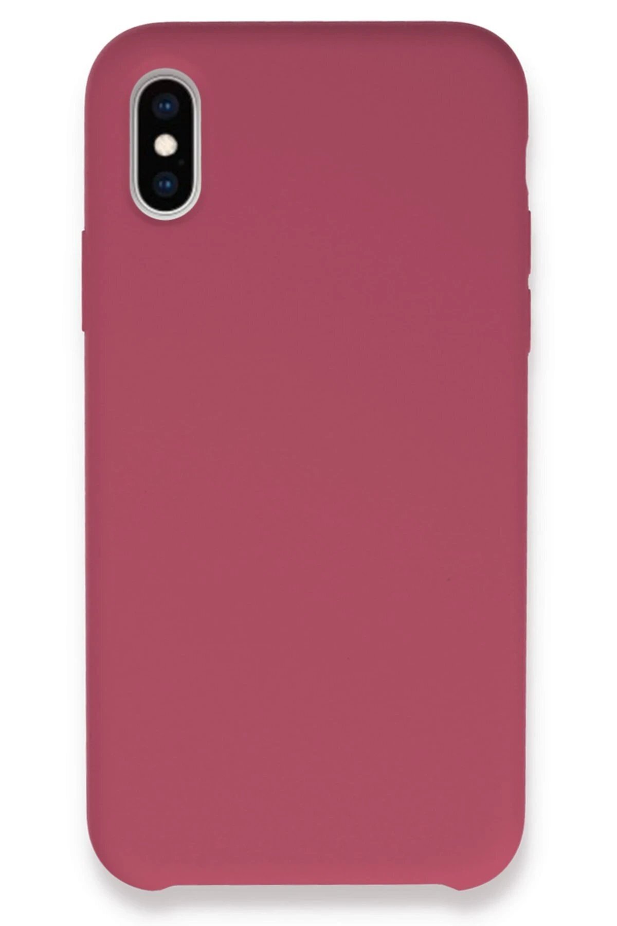 Northcity iPhone XS Max Kılıf Lansman Legant Silikon - Fuşya-(5796)