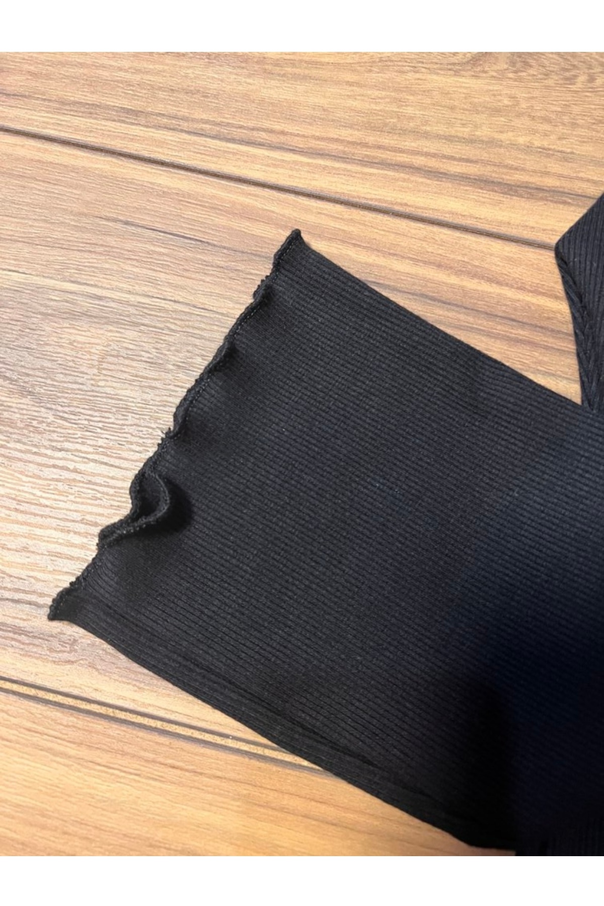 Babyelisco Kız çocuk pamuklu kaşkorse ispanyol paça tayt siyah 1-12 yaş fotoğrafı 2 (önizleme)