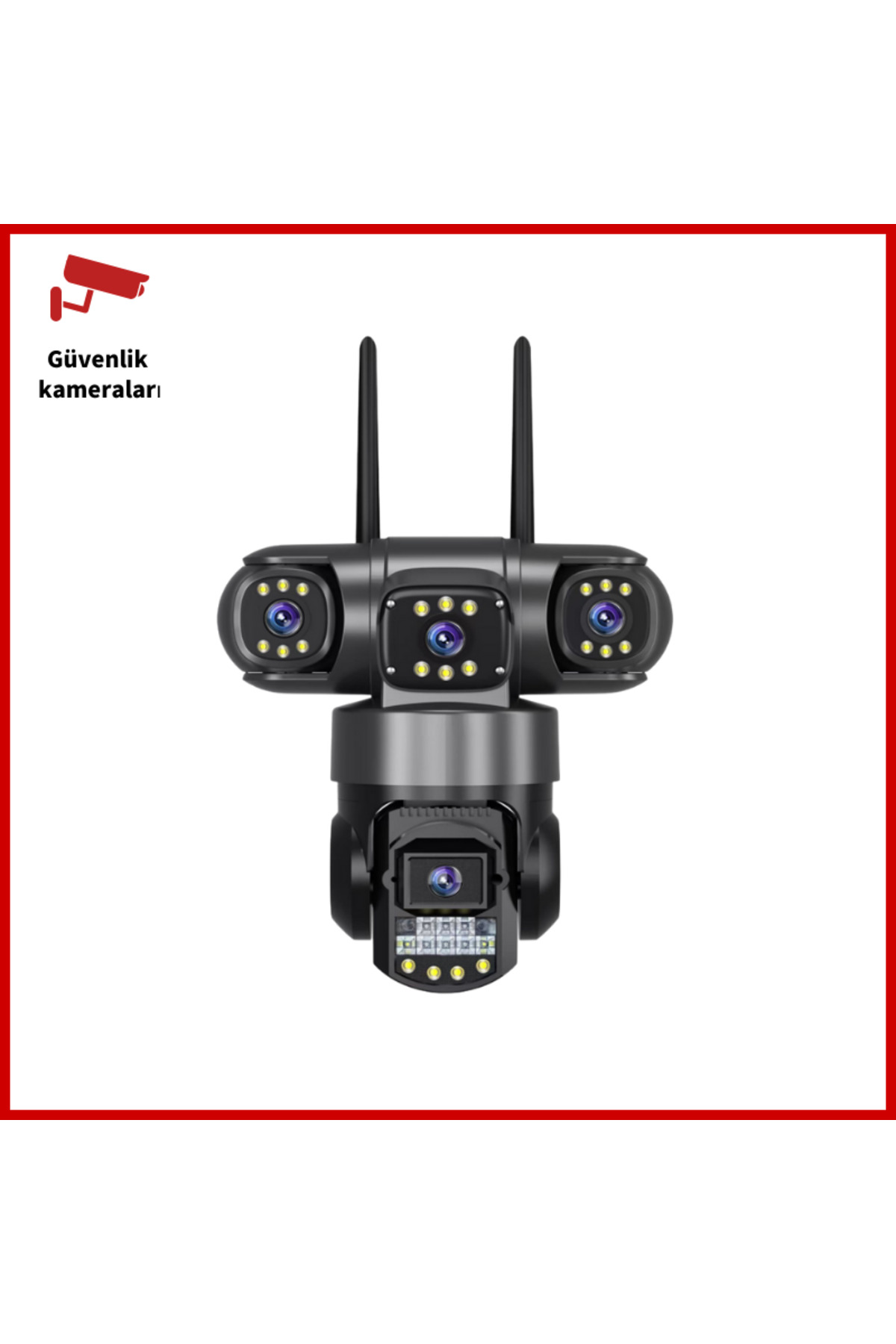 Kamerar Üçlü lensli üçlü çerçeve kamera, 4G, alarm hareket izleme 9MP Full HD alarm güvenlik kamerası
