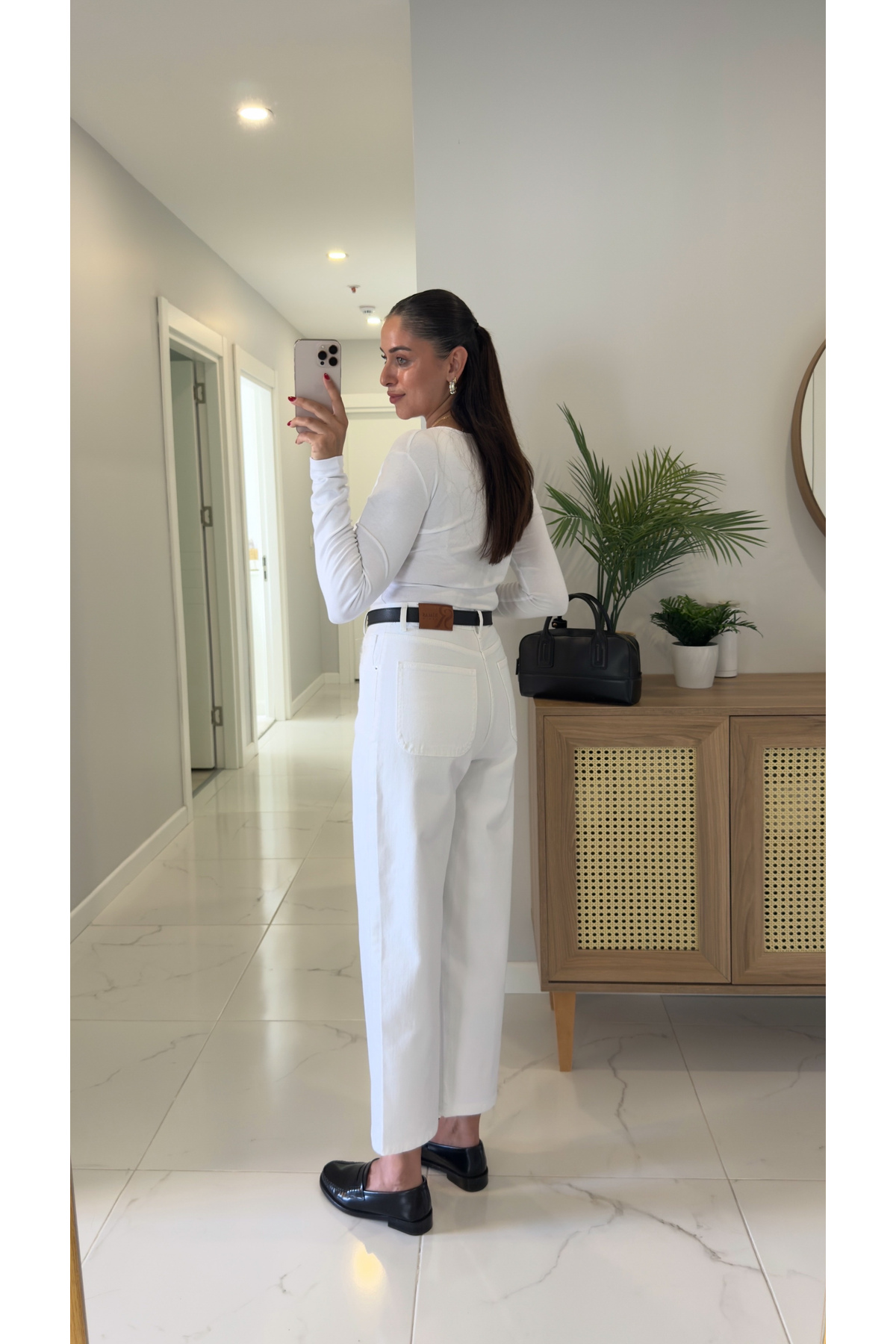 BİRCANÇİL  Ernest Beyaz Barrel Jean - Görsel 3