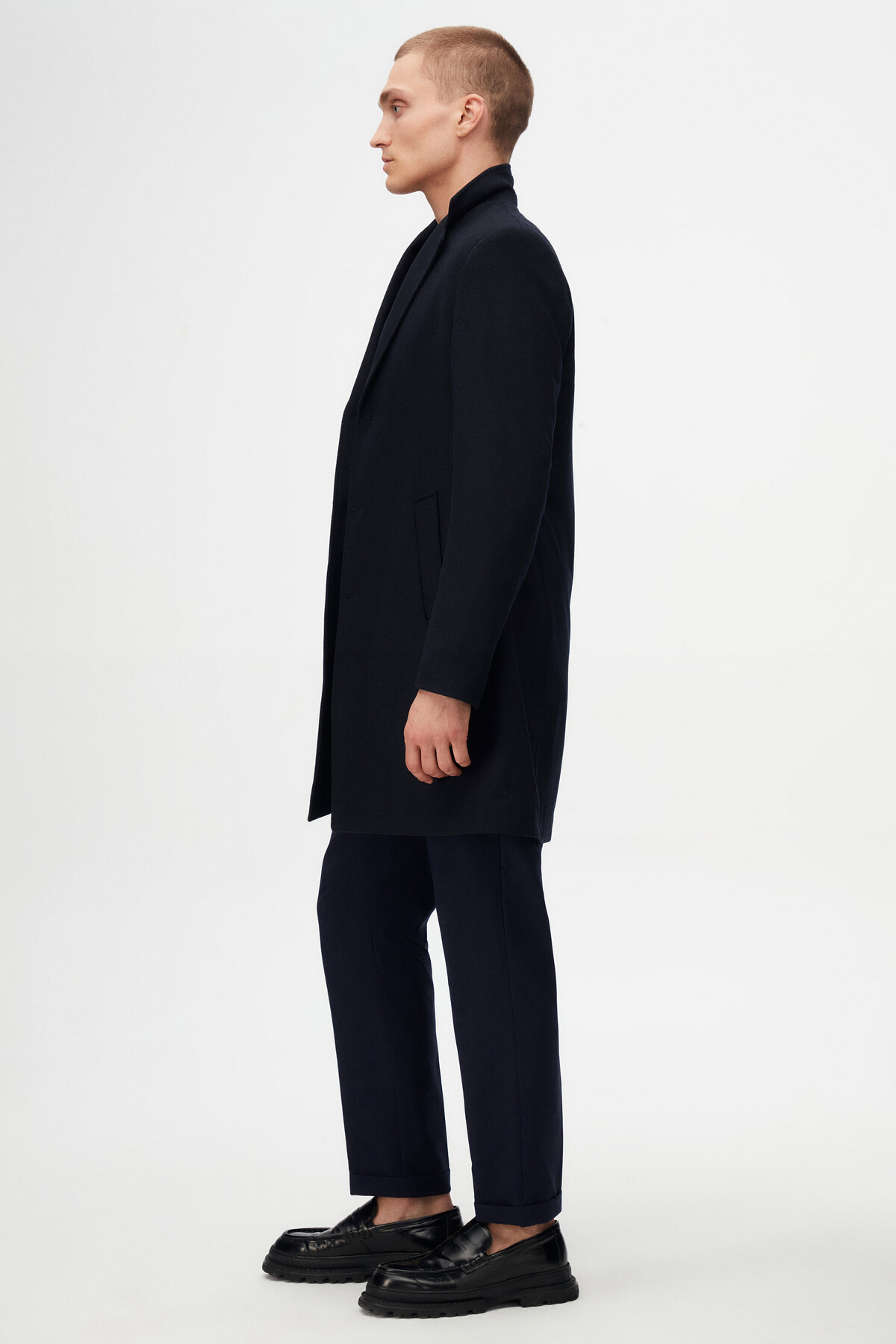 Slim Fit Lacivert Palto — سرمه‌ای 5TF08MR17853M — تصویر 7 از 7