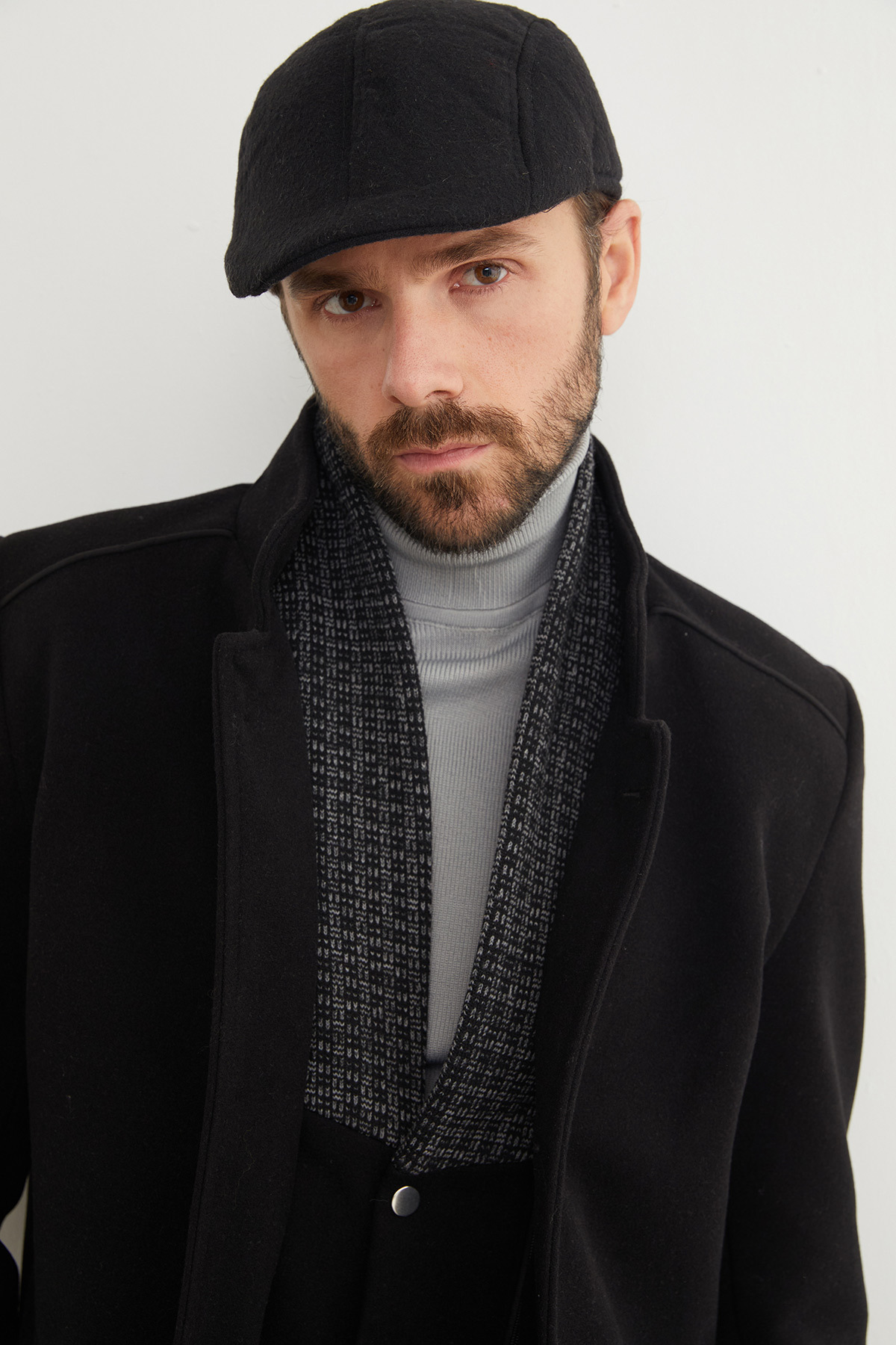 فولامودا پالتو کشمیری یقه شالی جیب‌دار