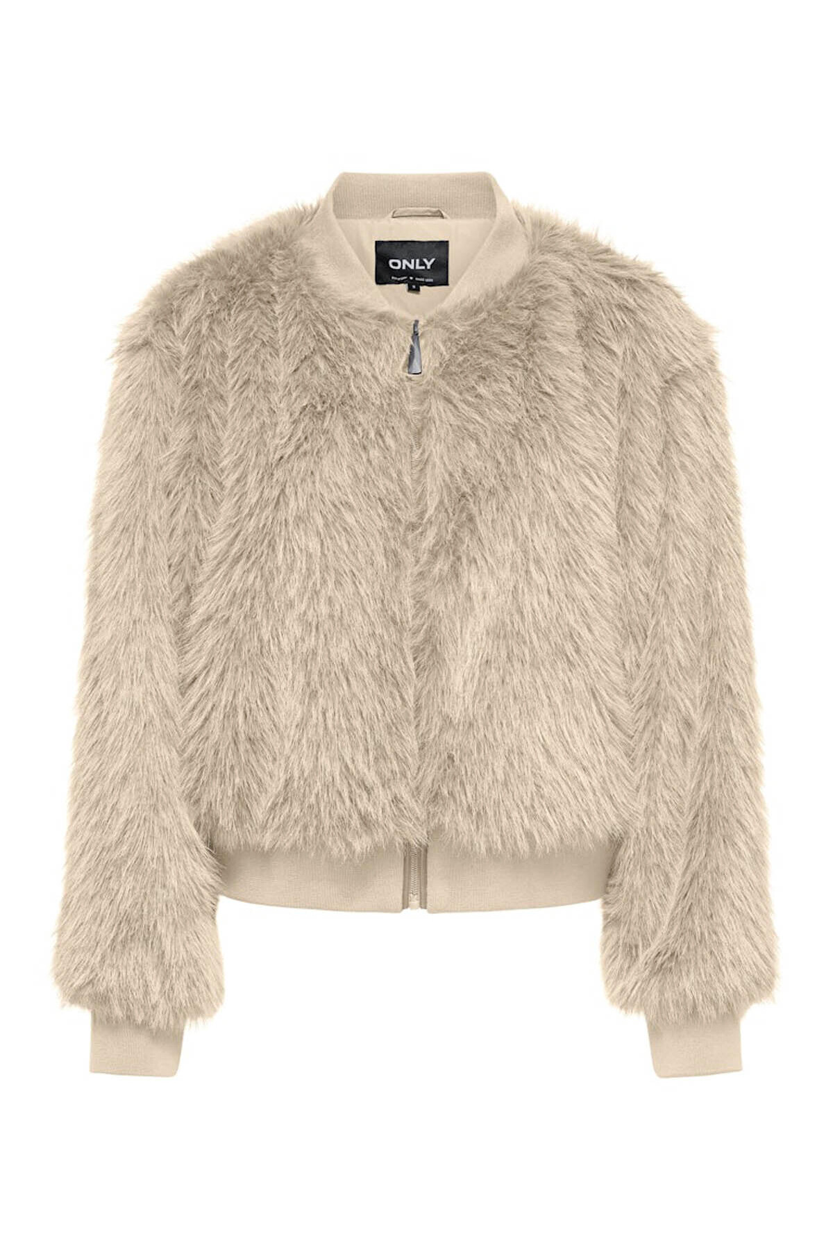 ONLY  Onlmanny Faux Fur Bomber Bej Kadın Mont 15322405 - Görsel 3