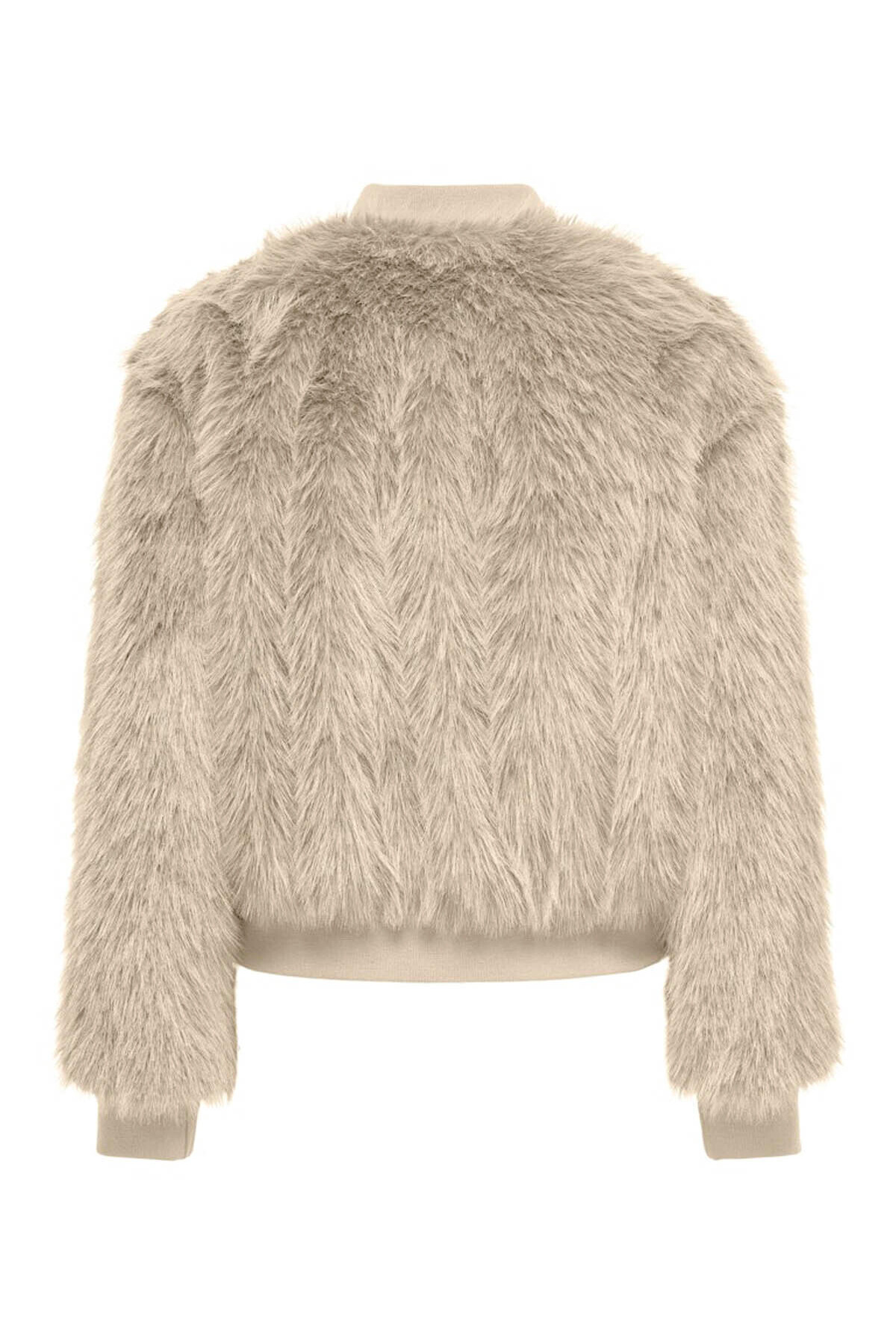 ONLY  Onlmanny Faux Fur Bomber Bej Kadın Mont 15322405 - Görsel 4