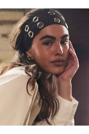 Jeevee Metal halkalı zımbalı delikli yk2 şık tarz pamuklu esnek yumuşak saç b...