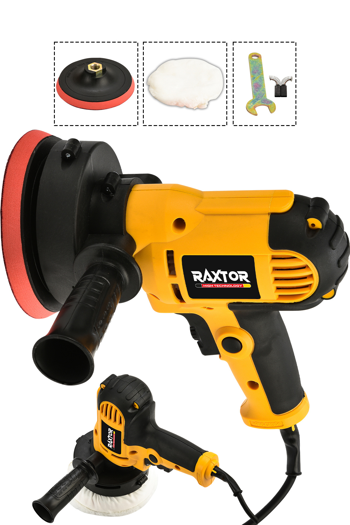 RAXTOR 450w Elektrikli 125mm Dikey Polisaj Zımpara Makinesi