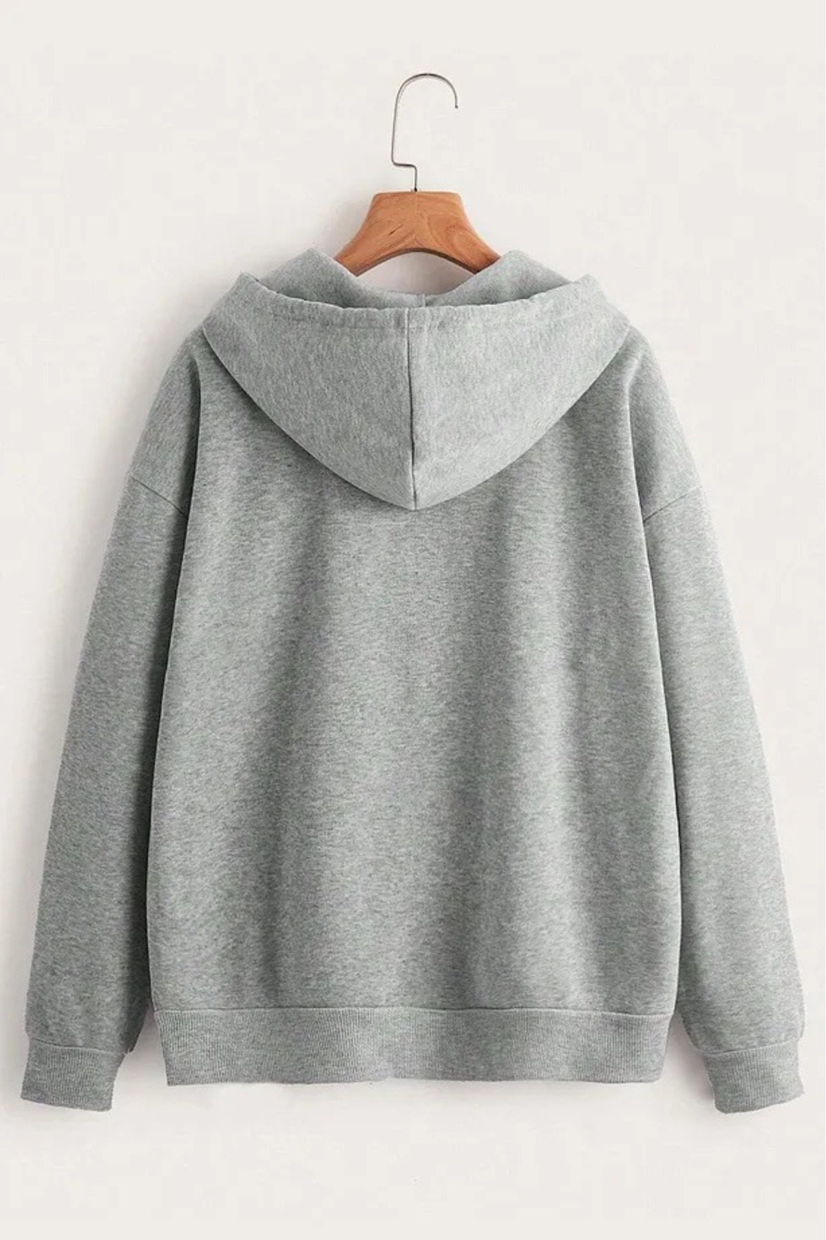 Trend Sizde  Unisex Siyah Ve Gri Renk 2 Li Fermuar Kapüşonlu Sweatshirt - Görsel 5