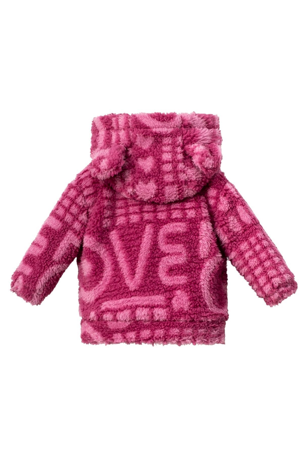 HAUSEkids 9-24 Ay Teddy Luxe Kız Bebek Mont-Fuşya fotoğrafı 2 (önizleme)