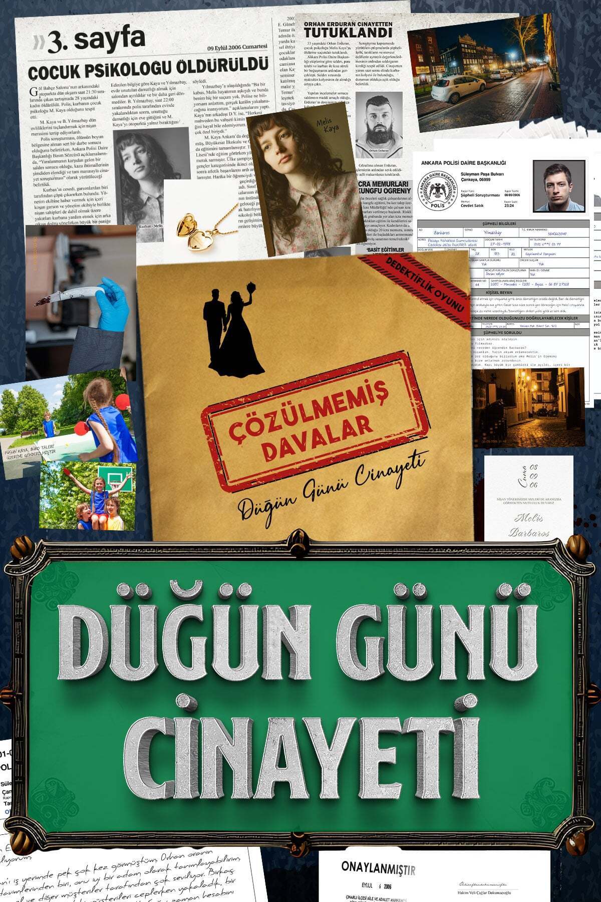 çözülmemiş davalar Düğün Günü Cinayeti Dedektif Oyunu Suçluyu Bulma Dedektiflik Oyunu, Cinayet Çözme Katili Bulma Oyunu