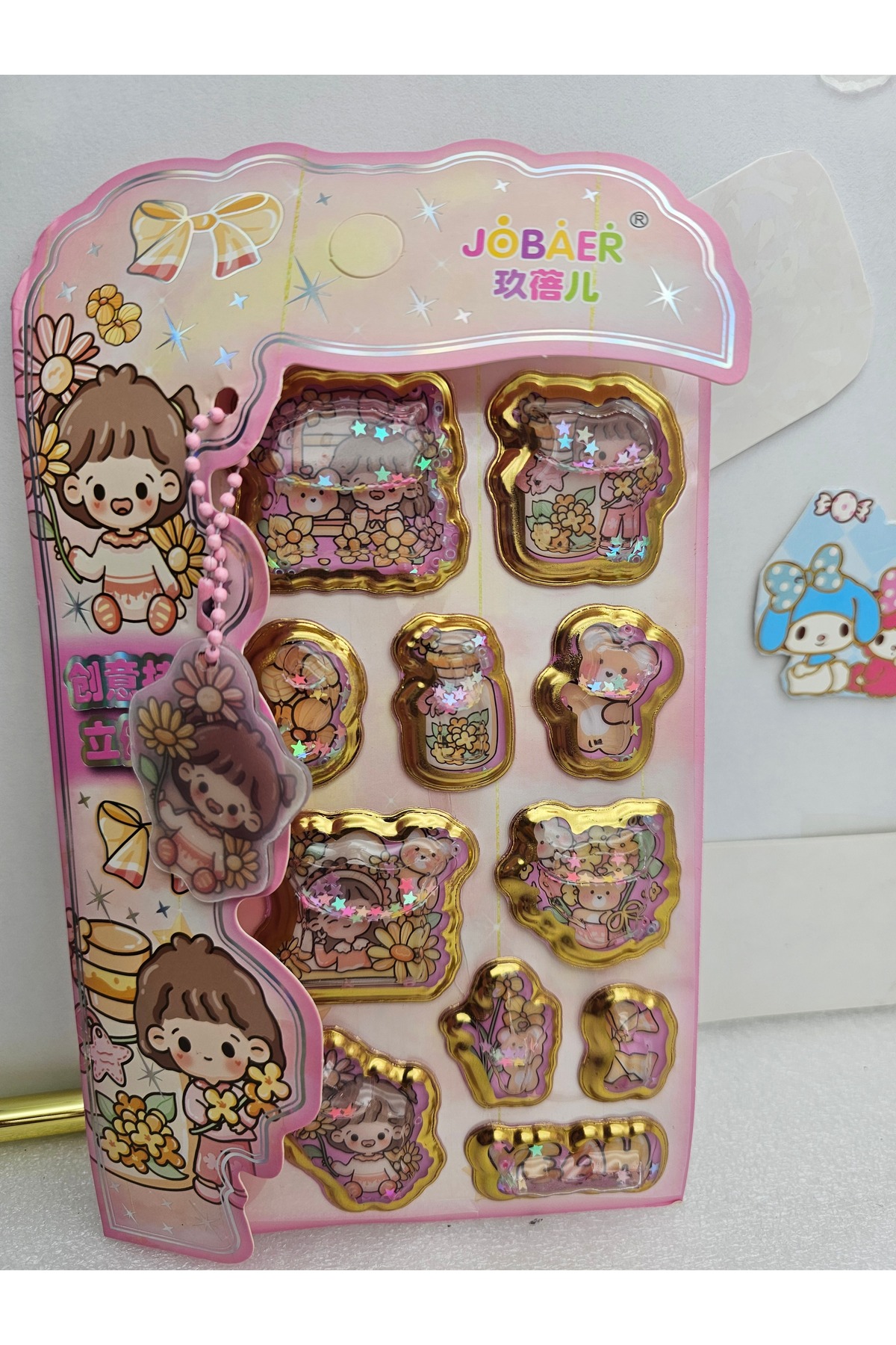 Meyra Accessories sanrio kawaii sticker içi sulu sevimli kaliteli sticker okul öncesi öğrenci hediyesi fotoğrafı 6 (önizleme)