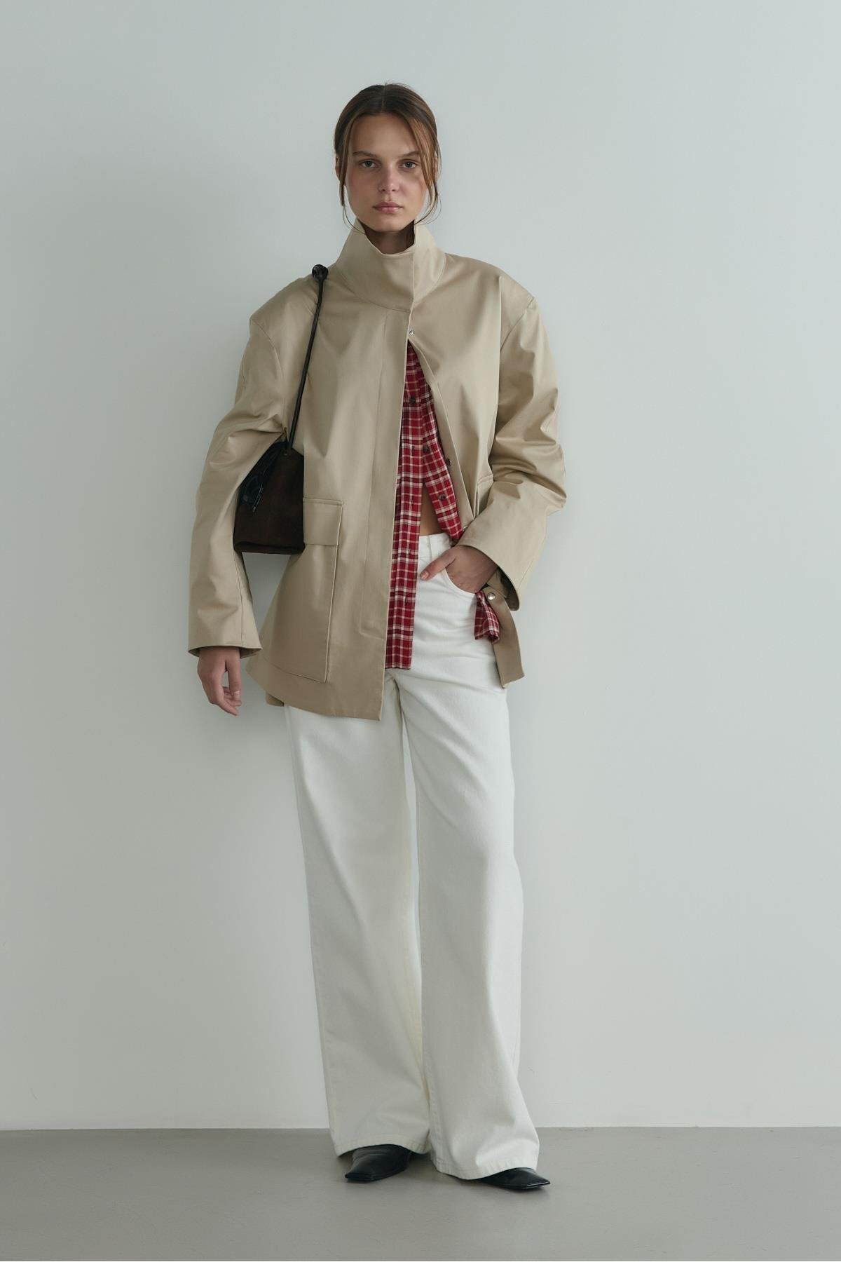 Suud Collection  Kırmızı Slone Ekose Gömlek - Görsel 7