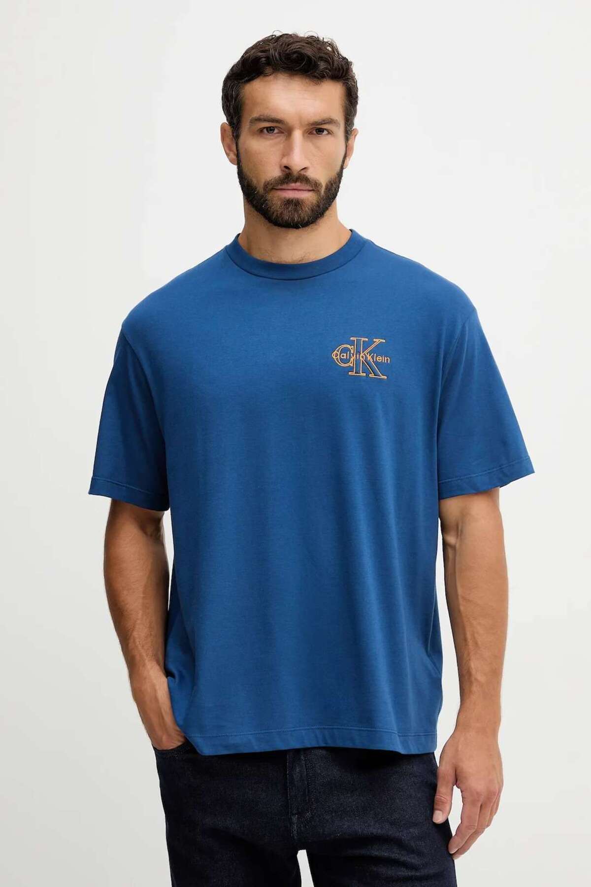 کلوین کلاین تی‌شرت مردانه آبی SS 30S MICRO MONOLOGO GRAPHIC TE