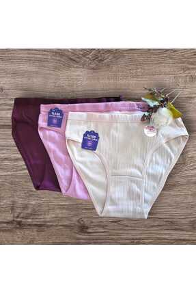GMDPstore 3'lü %100 Pamuklu Fitilli Bikini Külot – Rahat Kalıp, Günlük Konfor