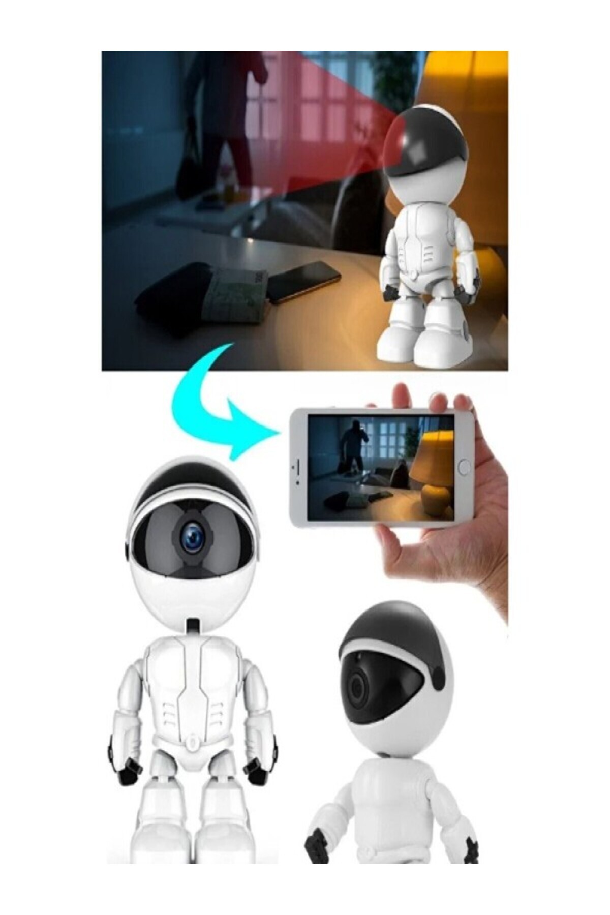 Store Bebek Kamerası Wi-Fi Robot Görünümlü fotoğrafı 4 (önizleme)