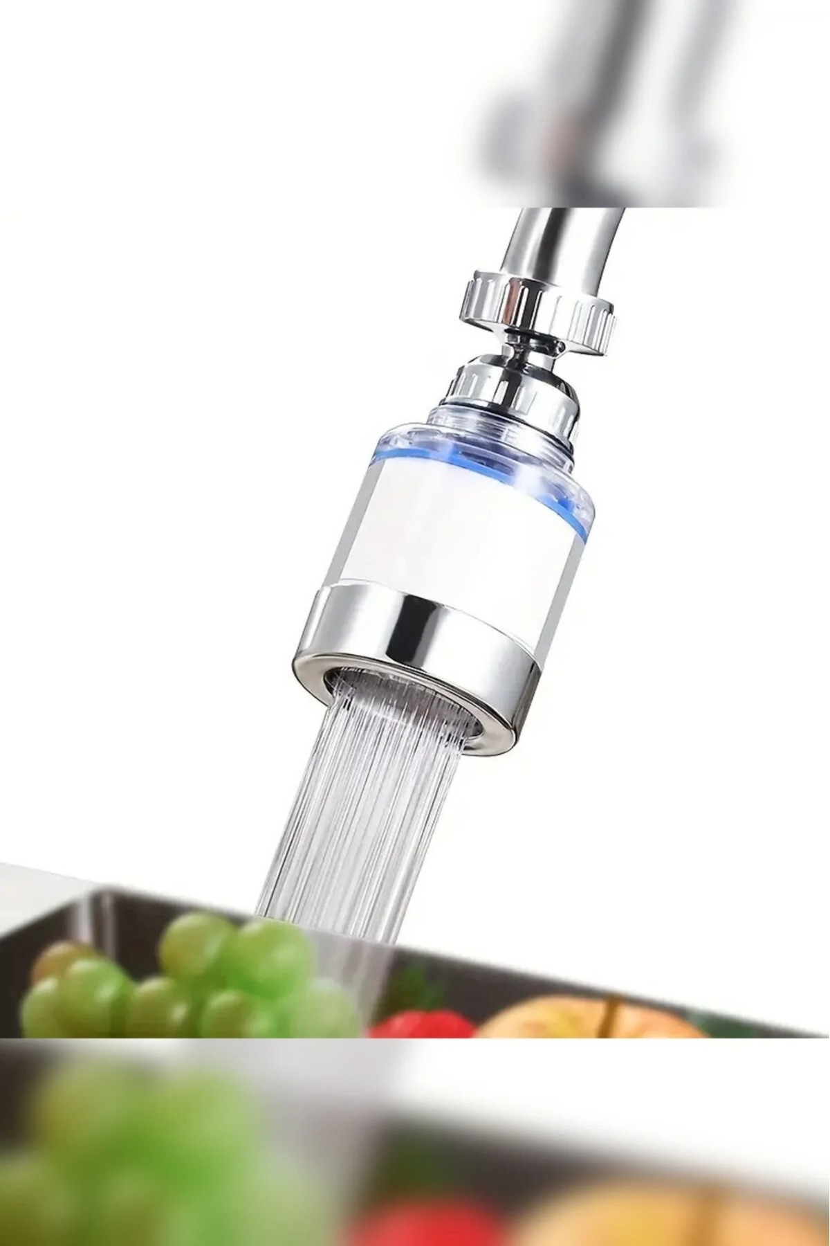 mucit home Kireç Önleyici Musluk Başlığı 360 Derece Döner Filtreli Ve Su Tasarufflu