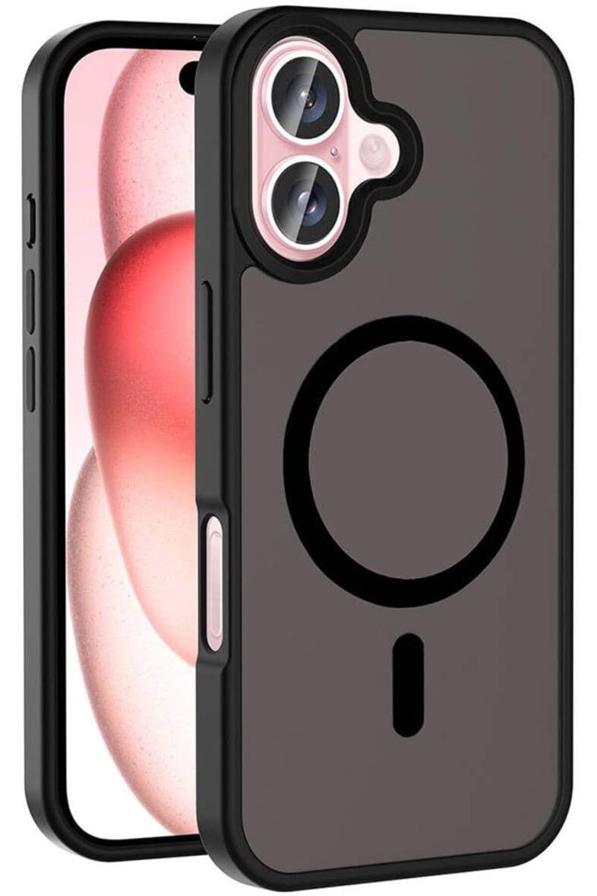 STOREMAX 16 ile uyumlu Sio Mat Siyah Kılıf – ile uyumlu, Kamera Korumalı