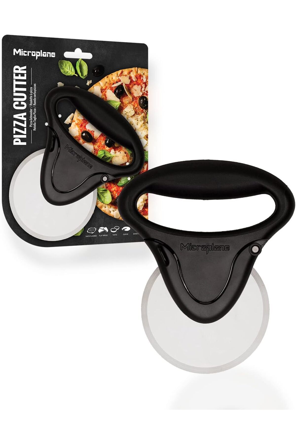 STOREMAX Pizza Tekerlek Rulosu Paslanmaz Çelik Siyah 1185222