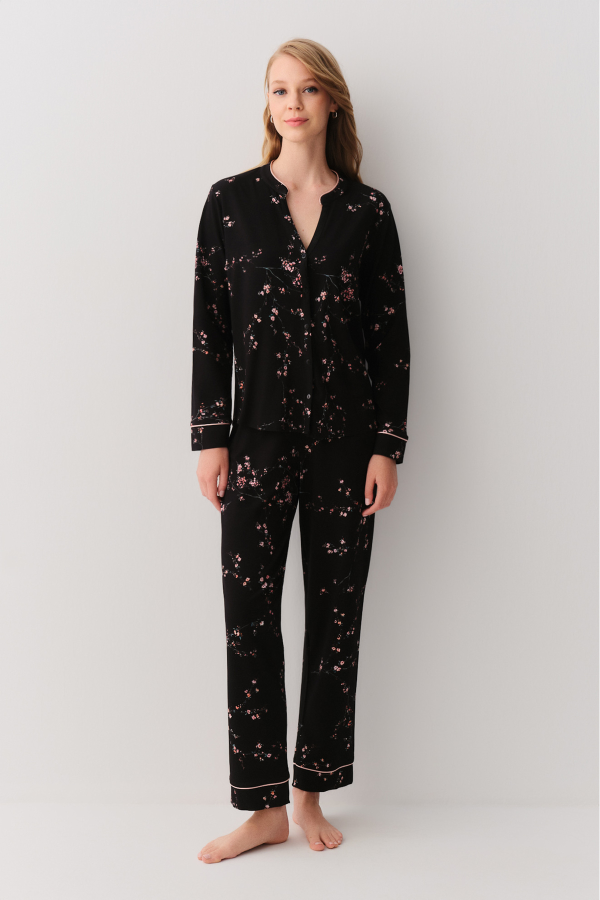 Suwen  Alina Gömlek Yaka Pijama Takımı