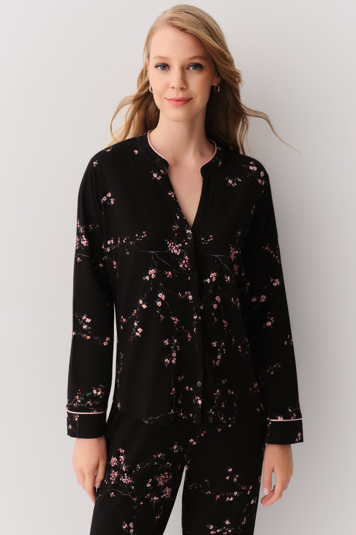 Suwen  Alina Gömlek Yaka Pijama Takımı - Görsel 2