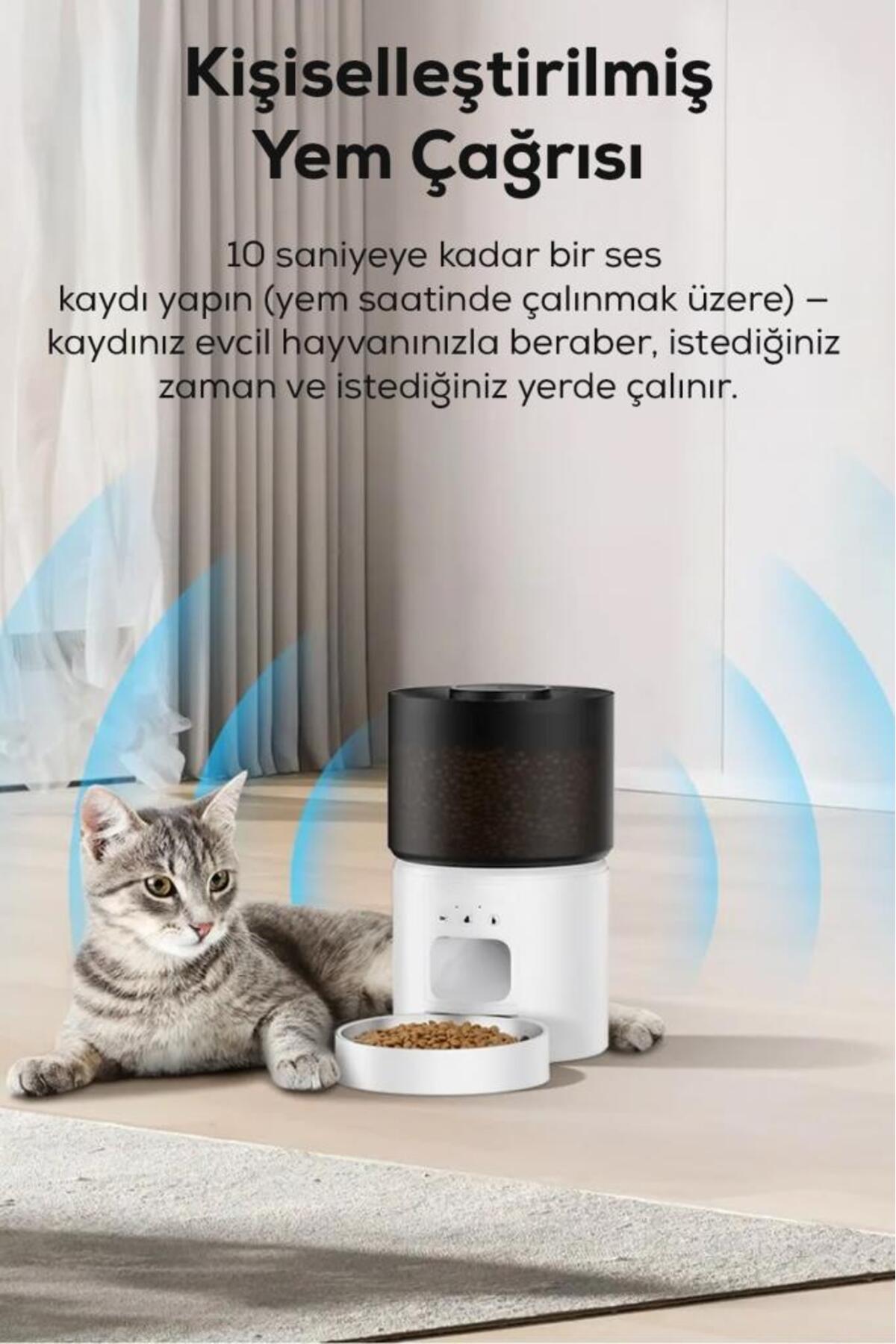 DEMPOWER Uzaktan Bağlantılı Otomatik Evcil Hayvan Mama Makinesi fotoğrafı 3 (önizleme)