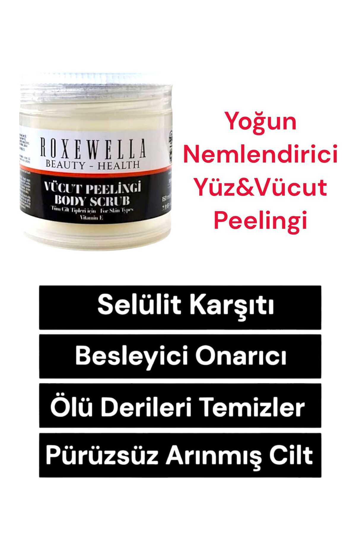 ROXEWELLA Yoğun Nemlendirici - Besleyici - Onarıcı - Selülit Karşıtı Vücut Ve Yüz Peelingi 150ml
