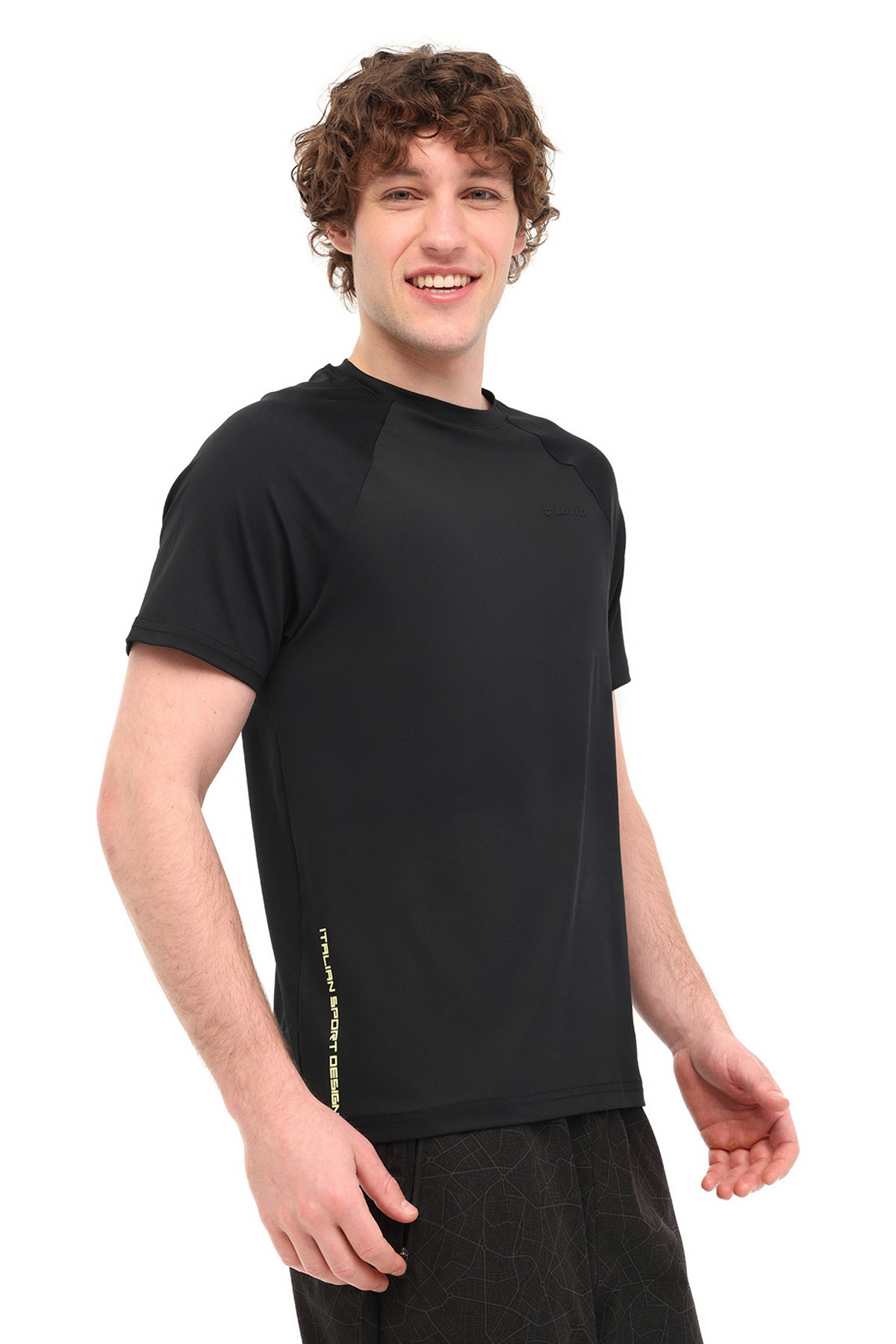 لوتو تی شرت آستین کوتاه مردانه مشکی M-SIMPSON TEE 5FX
