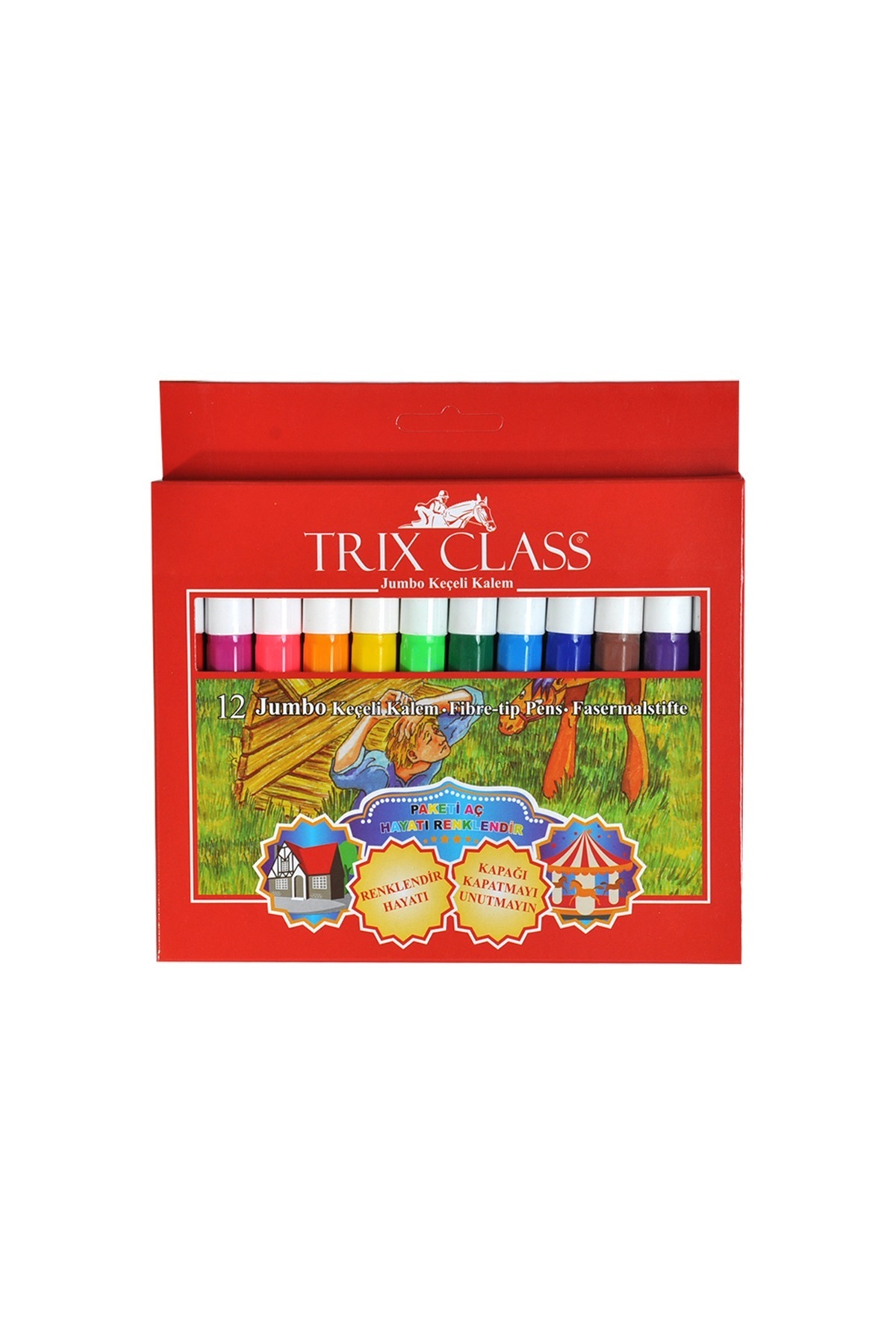 TRİX Trix 12 Renk Jumbo Keçeli Kalem