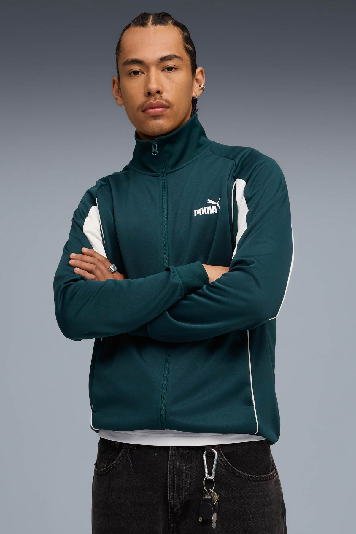 پوما سویشرت زیپدار مردانه SPORT Poly Track Jac سبز پوما سویشرت زیپدار مردانه SPORT Poly Track Jac سبز