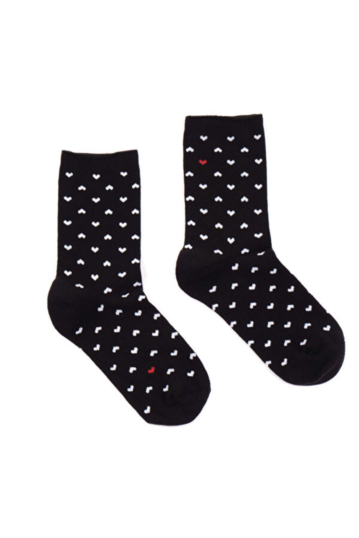 All Over Heart Jacquard Sock W26CRP014