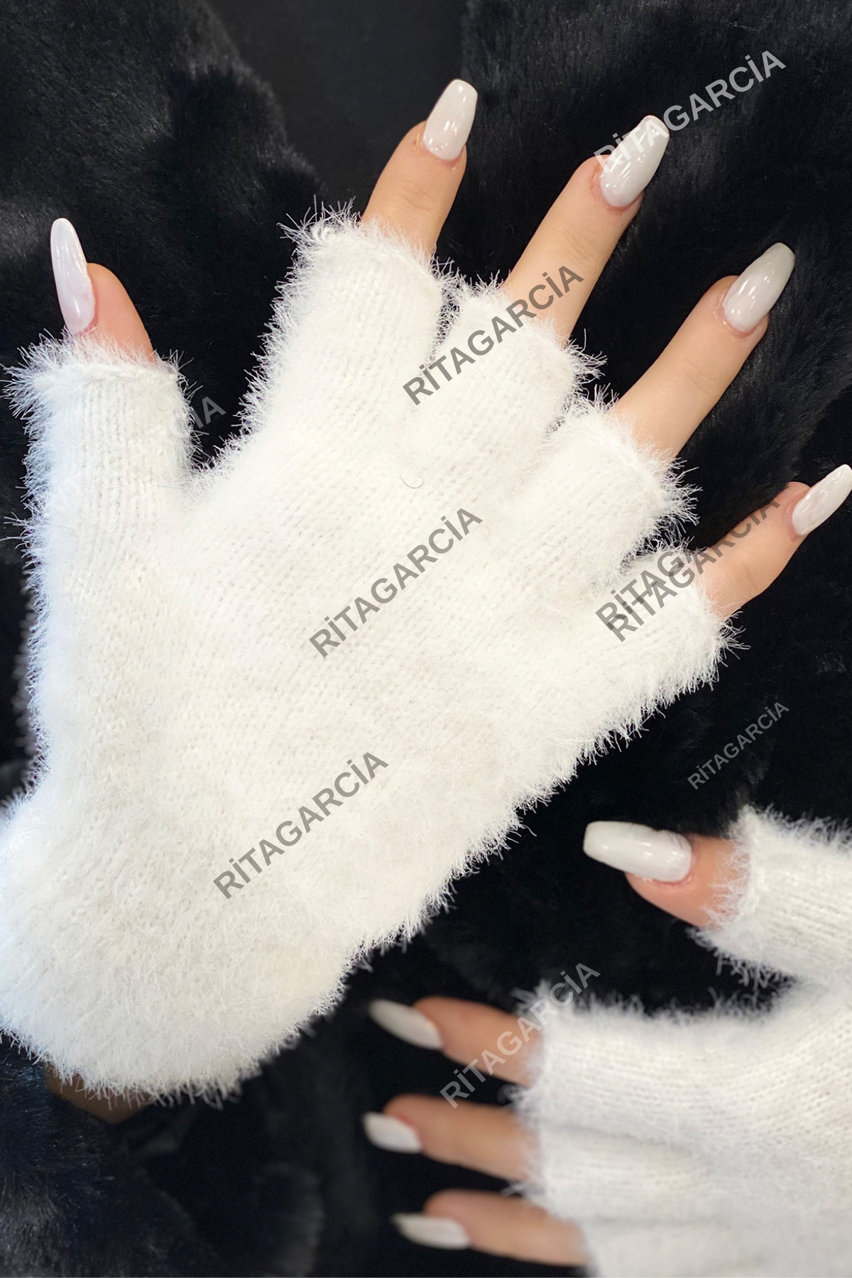 Ritagarcia  Peluş Kesik Parmak Eldiven - Görsel 3