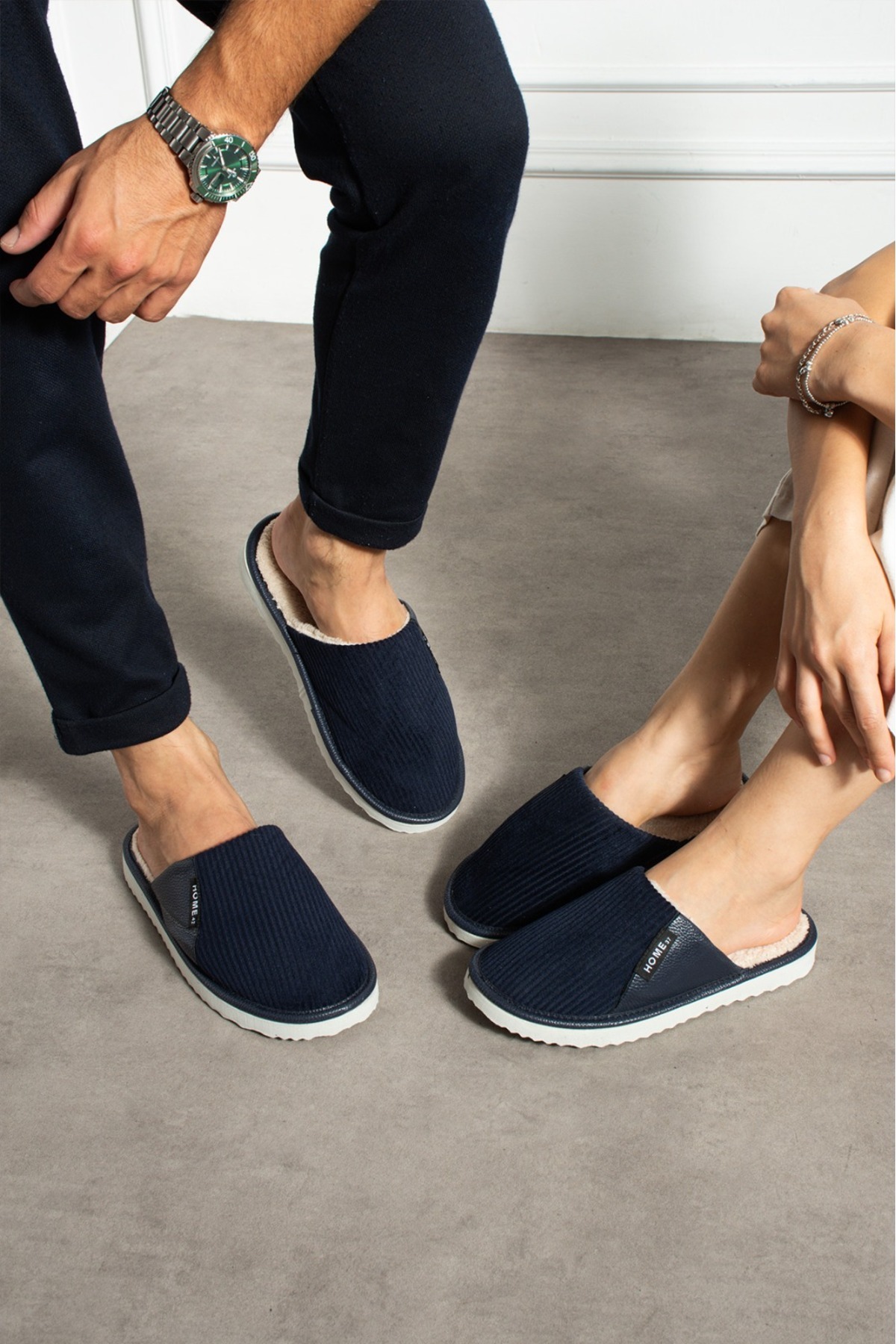 BYRAMSE Unisex Önü Kapalı Terlik Yumuşak Hafif Taban Kışlık Ev Terliği (DAR KALIP)