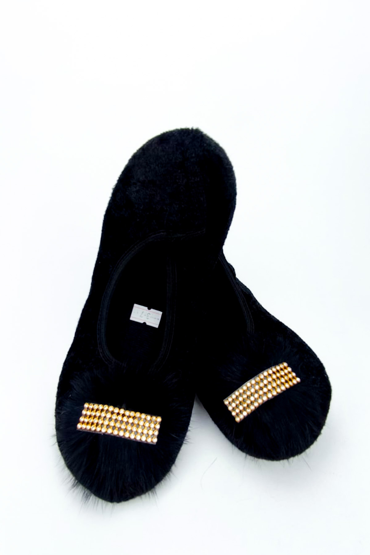 CEYDA SHOES Süslü Kadife Ev,hac, Umre Babeti, Hediye, Günlük Babet,tüylü Babet, Panduf, Patik, Gösteri Pisi Pisi görsel 4