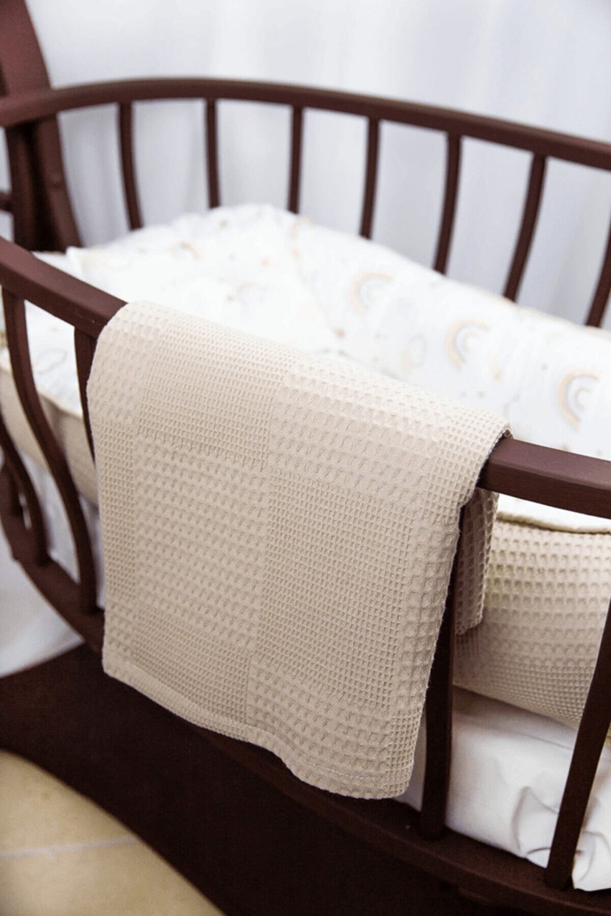 Babynest Bebek Pikesi Sütlü Kahve Renk Yeni 90x90cm fotoğrafı 4 (önizleme)