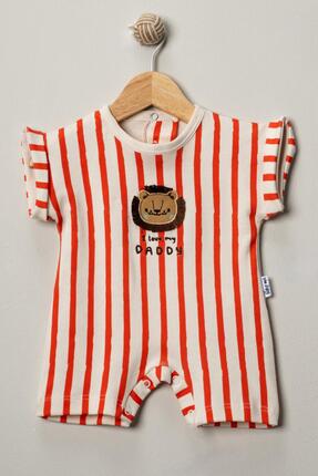 mandalinsbaby ASLAN DETAYLI ÇİZGİLİ BEBEK TULUM