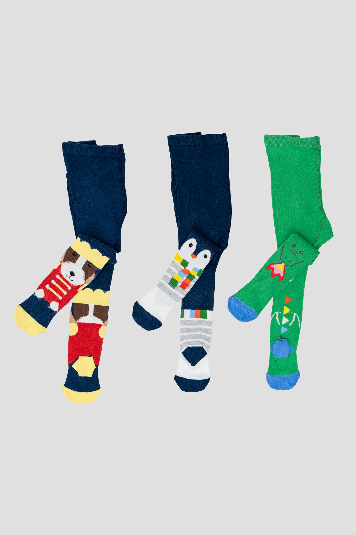 Defne Baby 3’lü Hayvan Desenli Pamuklu Erkek Bebek ve Çocuk Külotlu Çorap fotoğrafı 2 (önizleme)