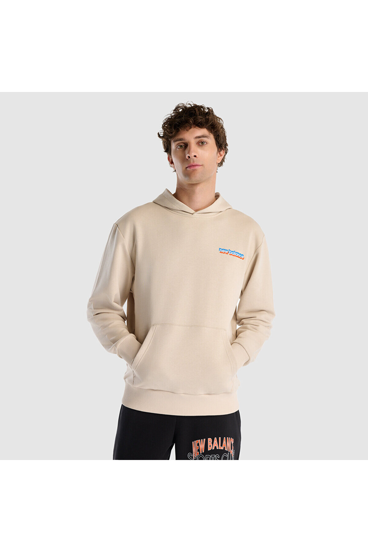 سویشرت مردانه بژ MNH1533 نیو بالانس سویشرت New Balance