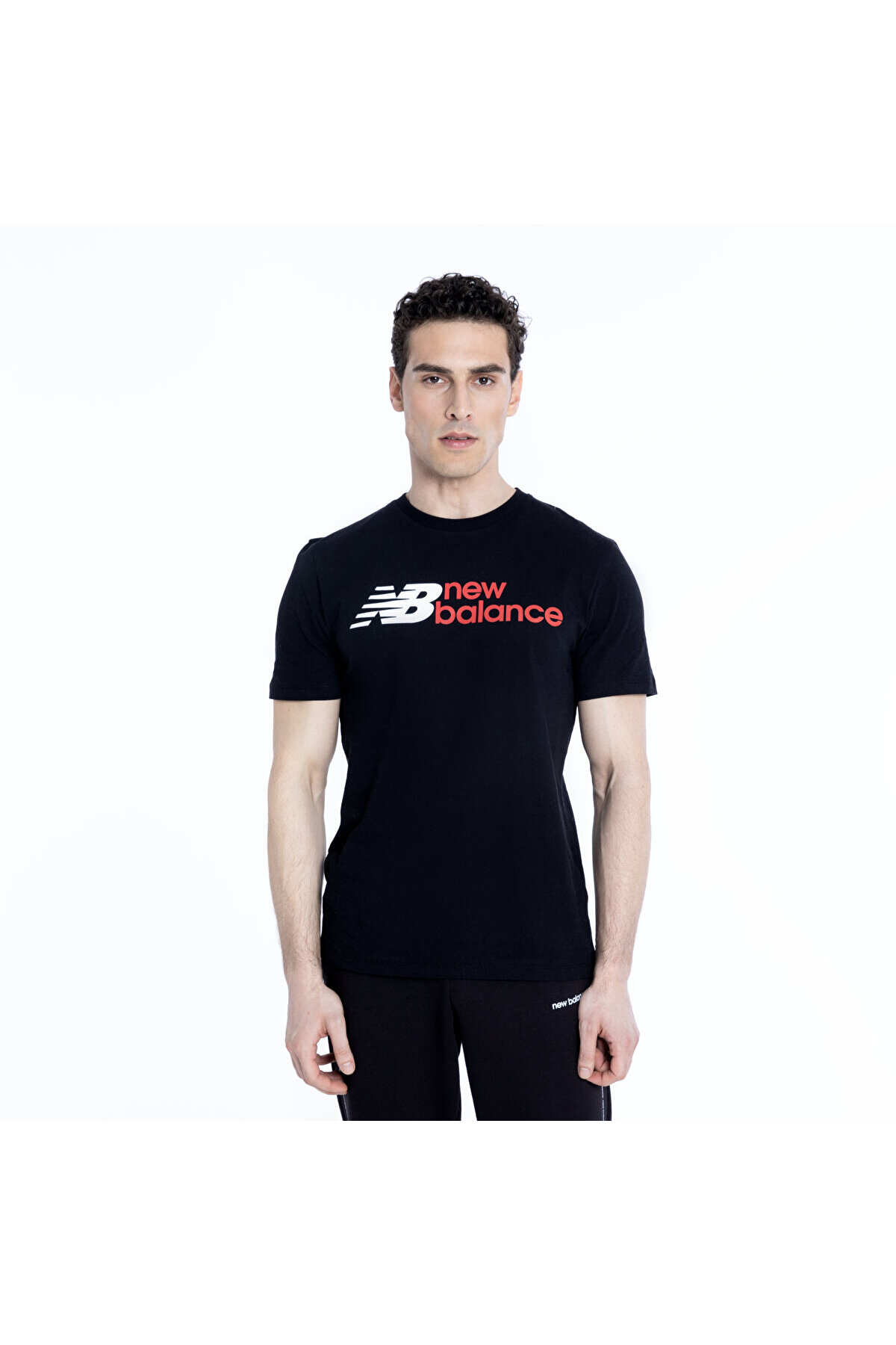 تی‌شرت مردانه مشکی MNT1354 نیو بالانس تی شرت ورزشی New Balance
