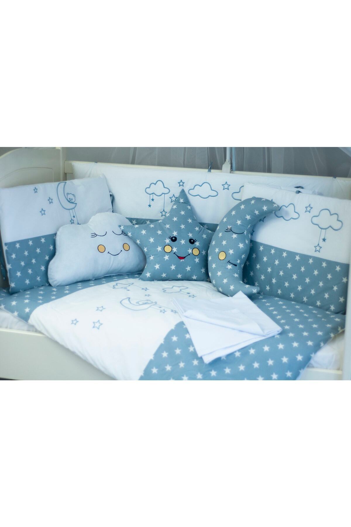 Kista Baby Bebek Uyku Seti Nevresim Takımı 80x130 Cloudy Mavi fotoğrafı 2 (önizleme)