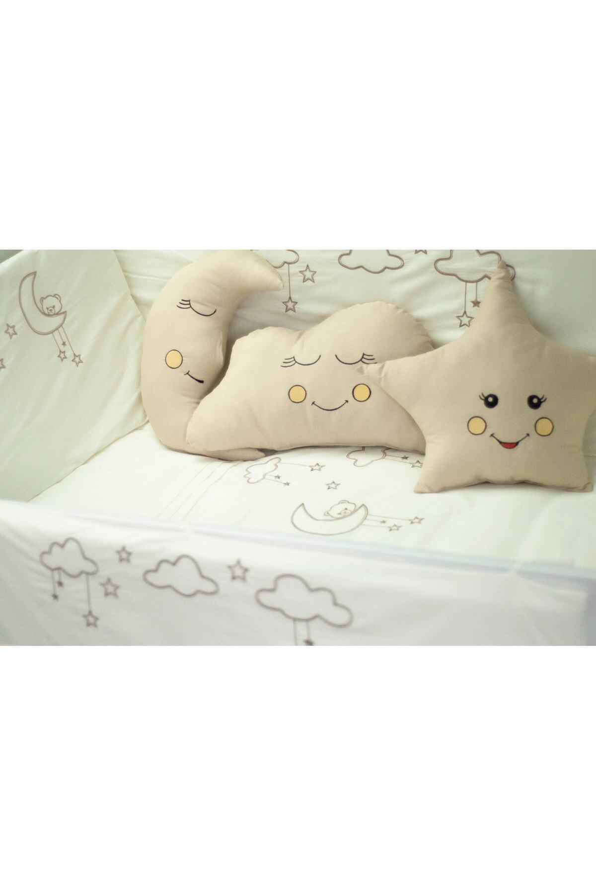 Kista Baby Park Yatak Bebek Uyku Seti Nevresim Takımı 70x110 Cloudy Krem fotoğrafı 5 (önizleme)