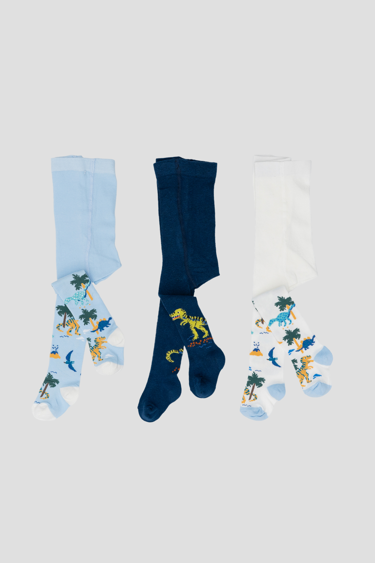 Defne Baby 3 Çift Dinozor Desenli Pamuklu Erkek Bebek ve Çocuk Külotlu Çorap fotoğrafı 4 (önizleme)