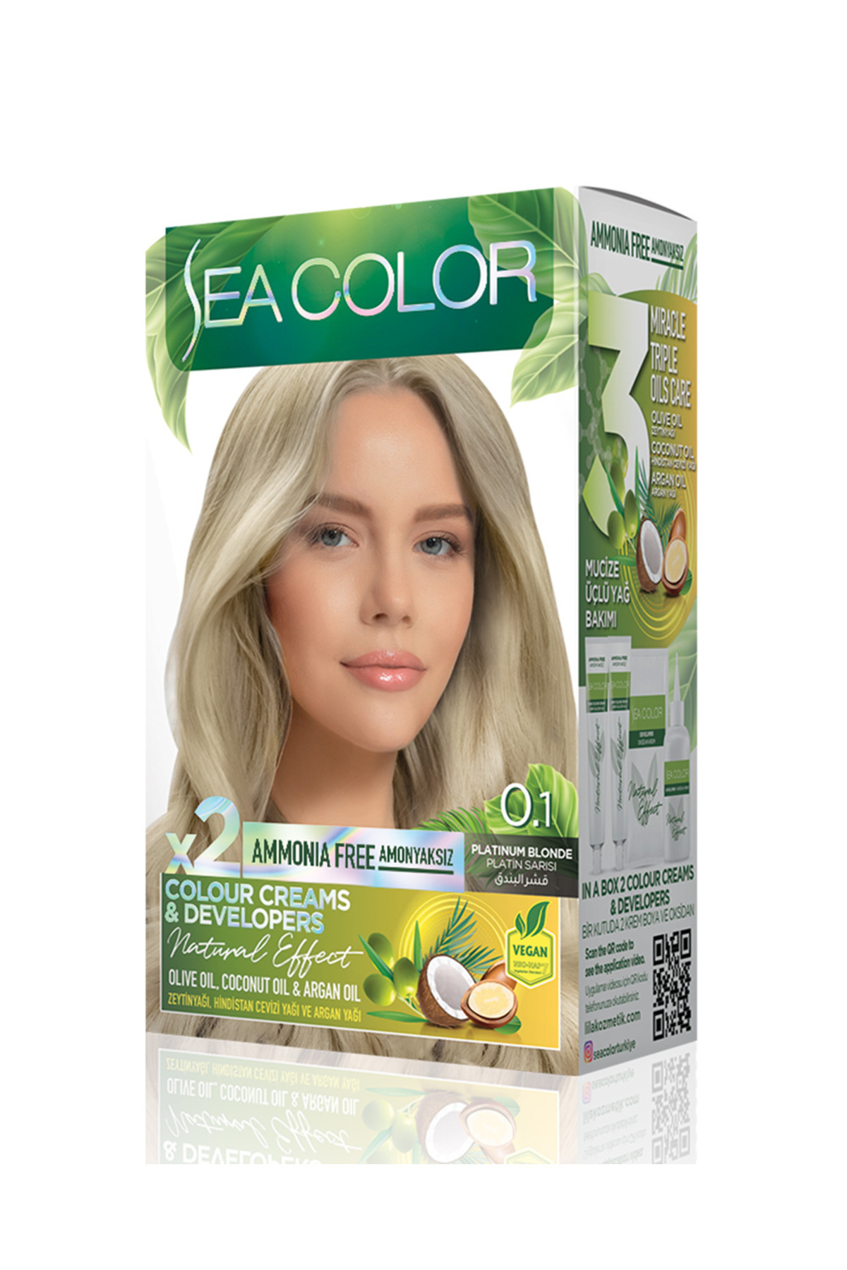 Sea Color Natural Effect Set Saç Boyası Amonyaksız 10.0 Sarısı