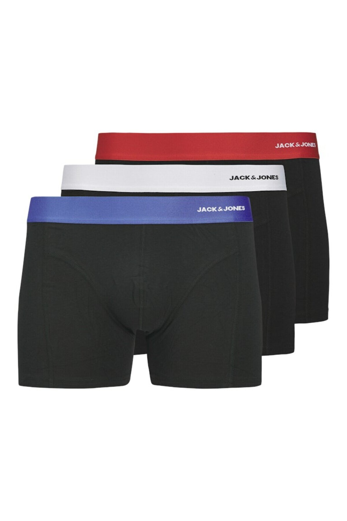 جک اند جونز مردانه Black2 Jacnyjah Bamboo Trunks 3 Pack Mr. Boxer 12281998-Blackgrey