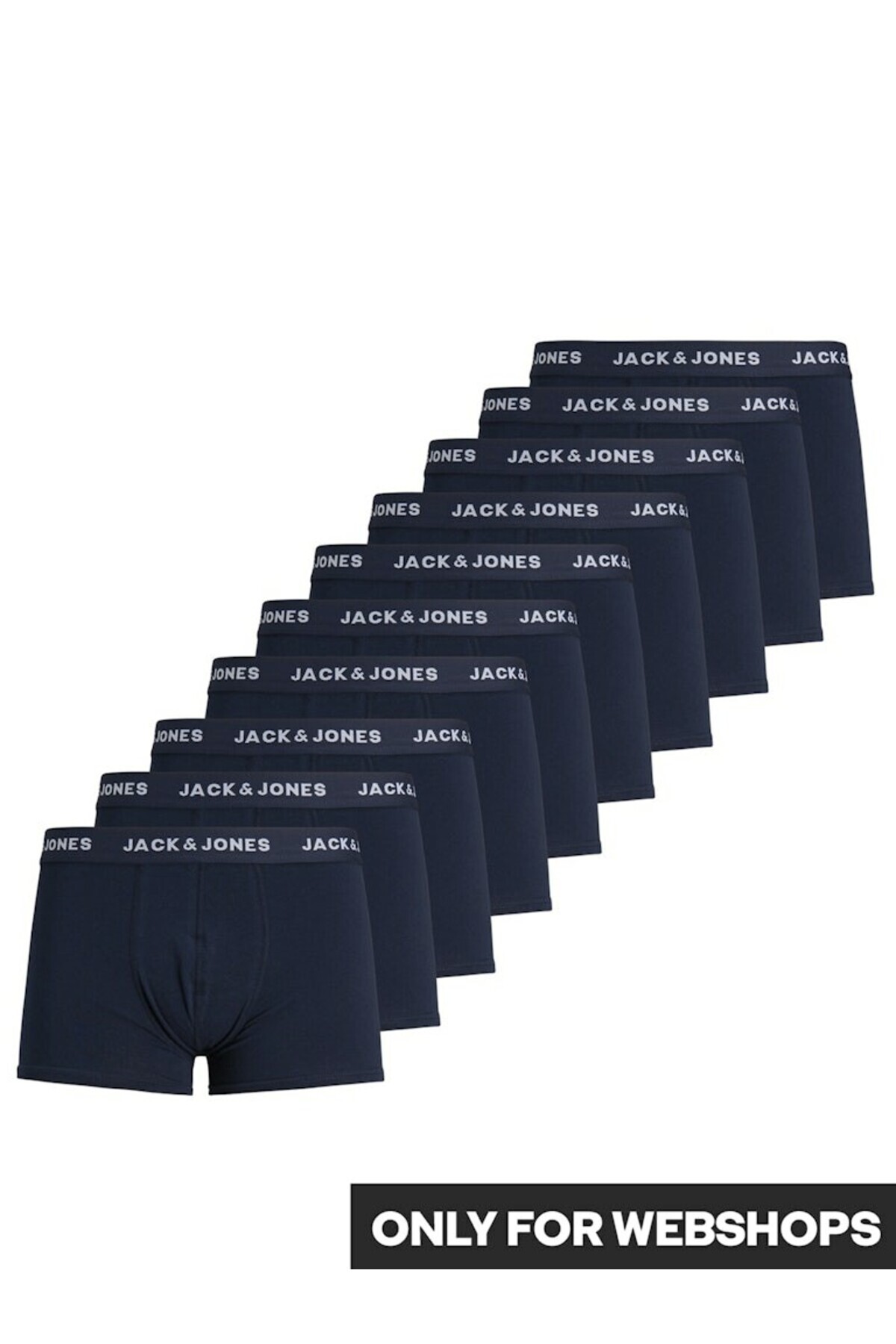 جک اند جونز تنه مردانه ناوی آبی Jacsolid 10 Packs Noos Boxer 12189937-Navyblaze