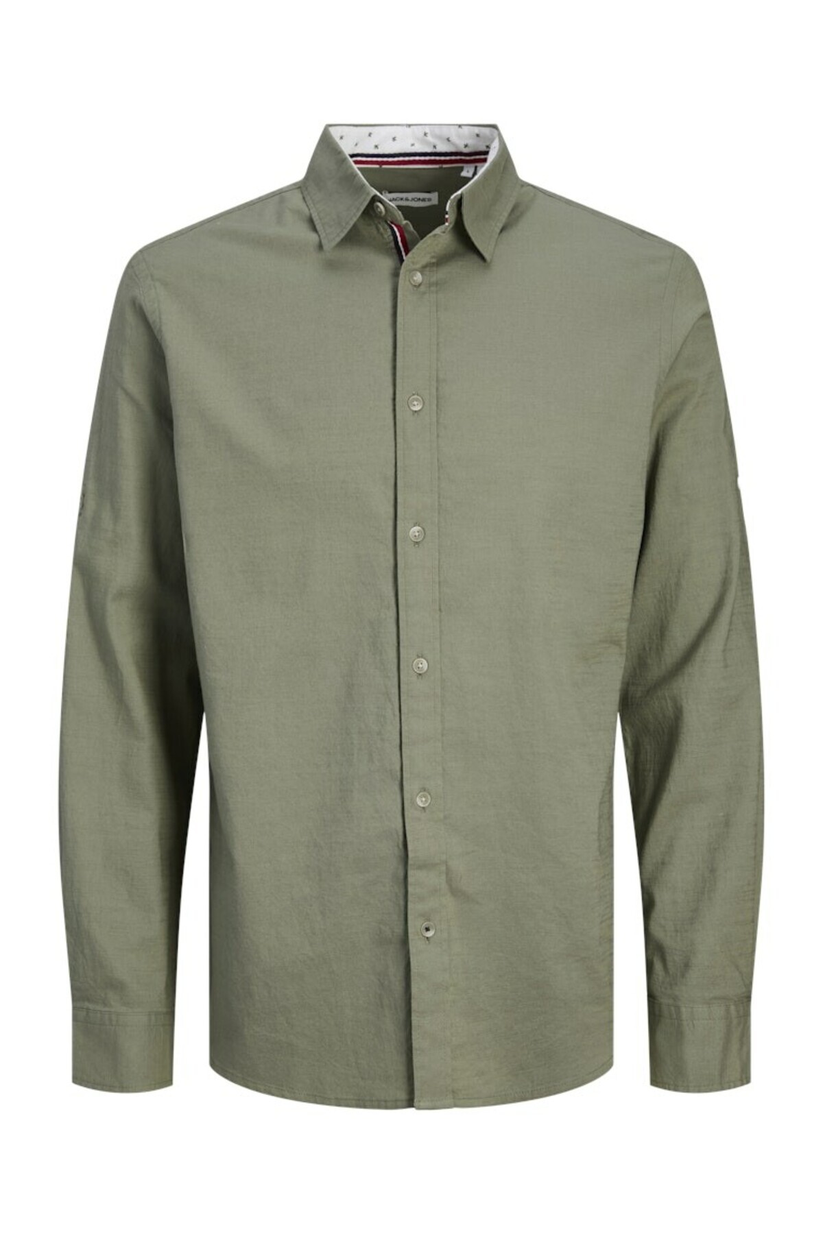 پیراهن مردانه سبز Jjpierre Slub Detail LS 12270088-Agavegree جک اند جونز پیراهن Jack & Jones