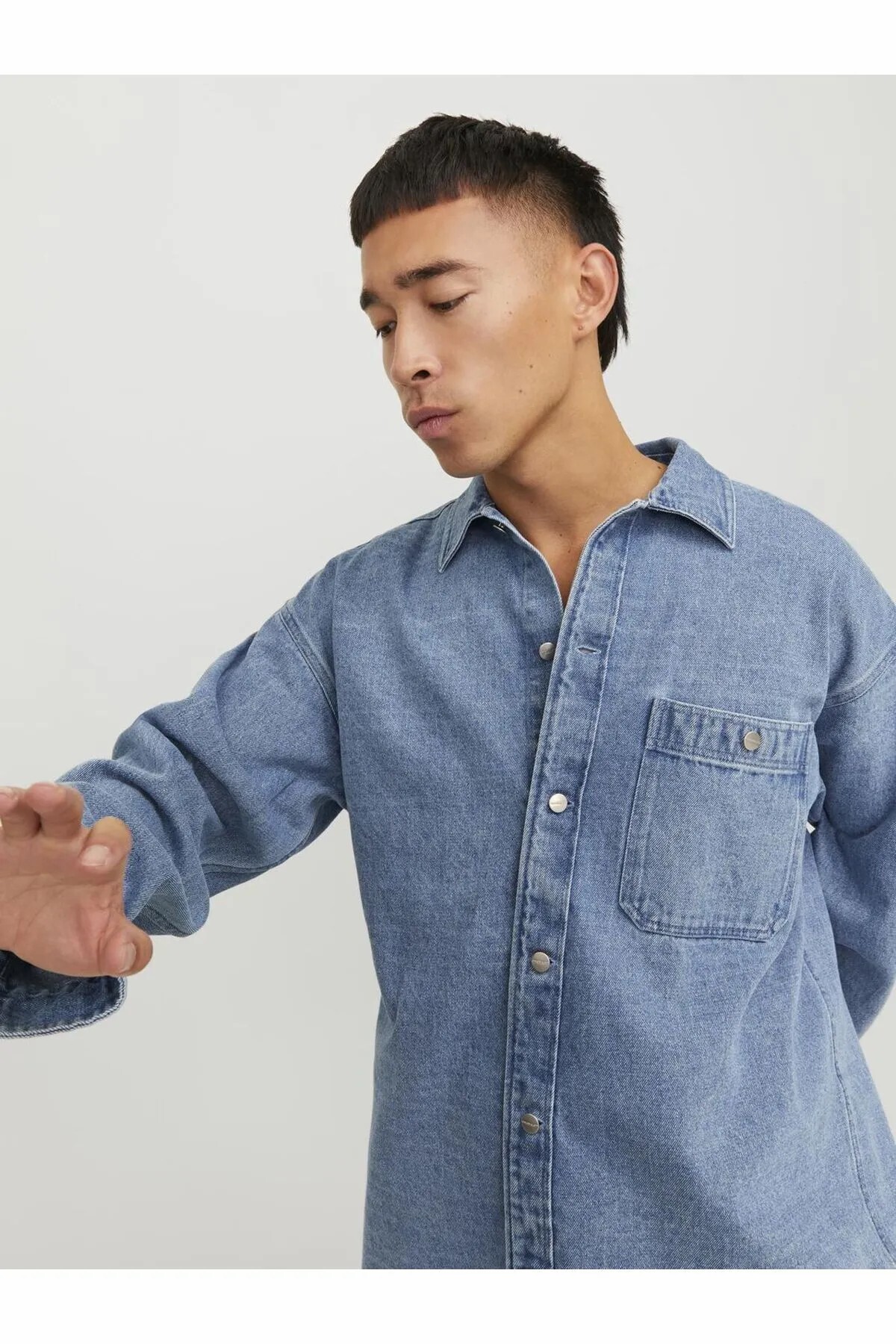 پیراهن مردانه راسته آستین بلند | جک اند جونز Jack & Jones 12250602 - تصویر 7