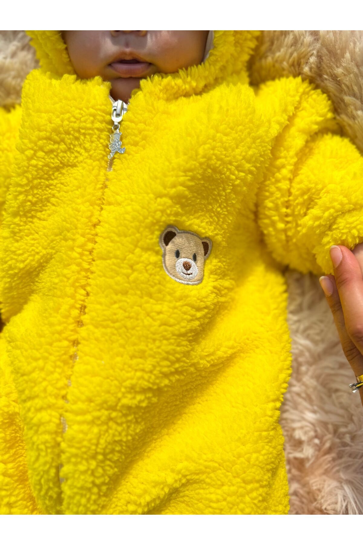 Bebesev Welsoft Peluş Unisex Fermuarlı Astarlı Kışlık Bebek Uyku Tulumu Bebek Tulumu Çocuk Tulumu fotoğrafı 3 (önizleme)