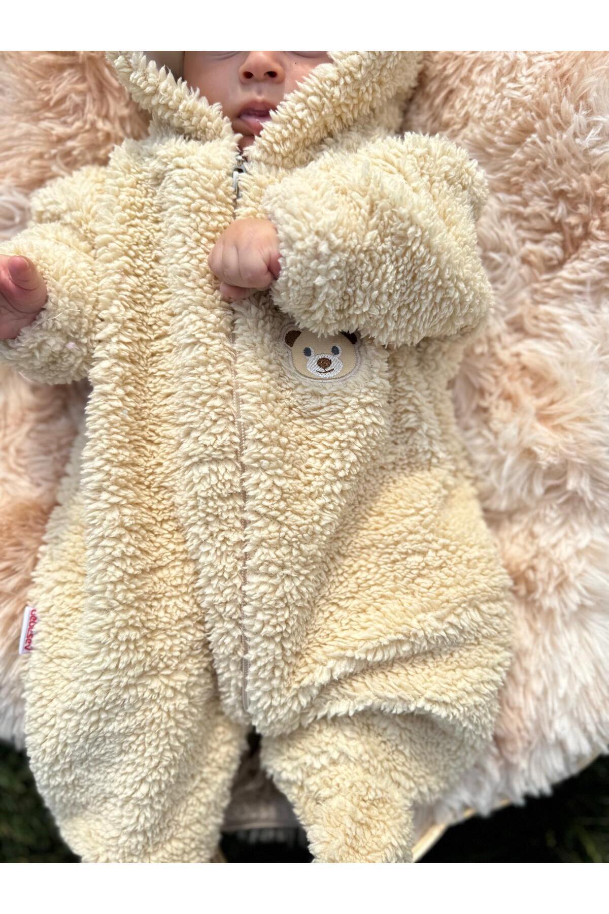 Bebesev Welsoft Peluş Unisex Fermuarlı Astarlı Kışlık Bebek Uyku Tulumu Bebek Tulumu Çocuk Tulumu fotoğrafı 2 (önizleme)